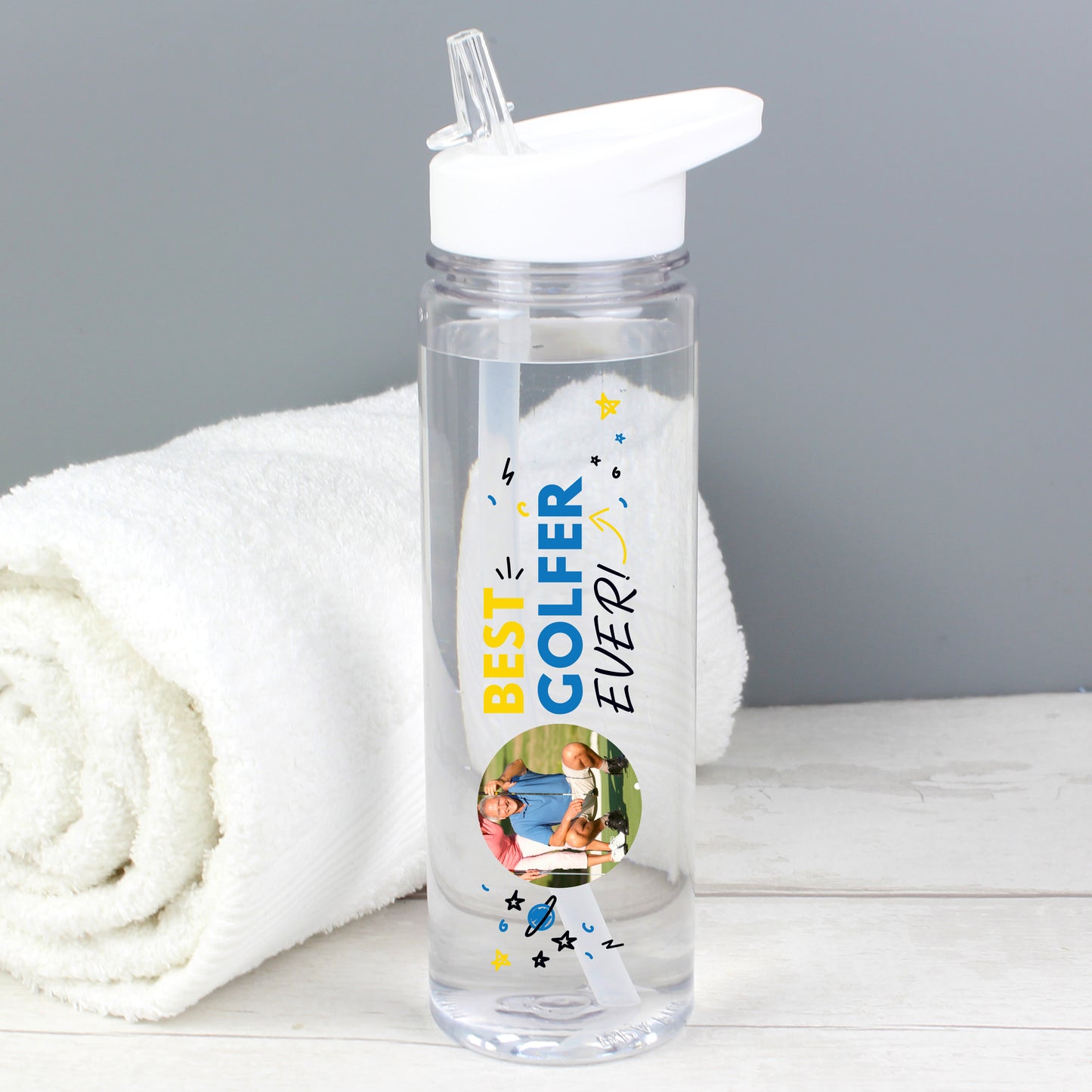 Personalised Best Ever Photo Upload Water Bottle - MK&JD Gifts