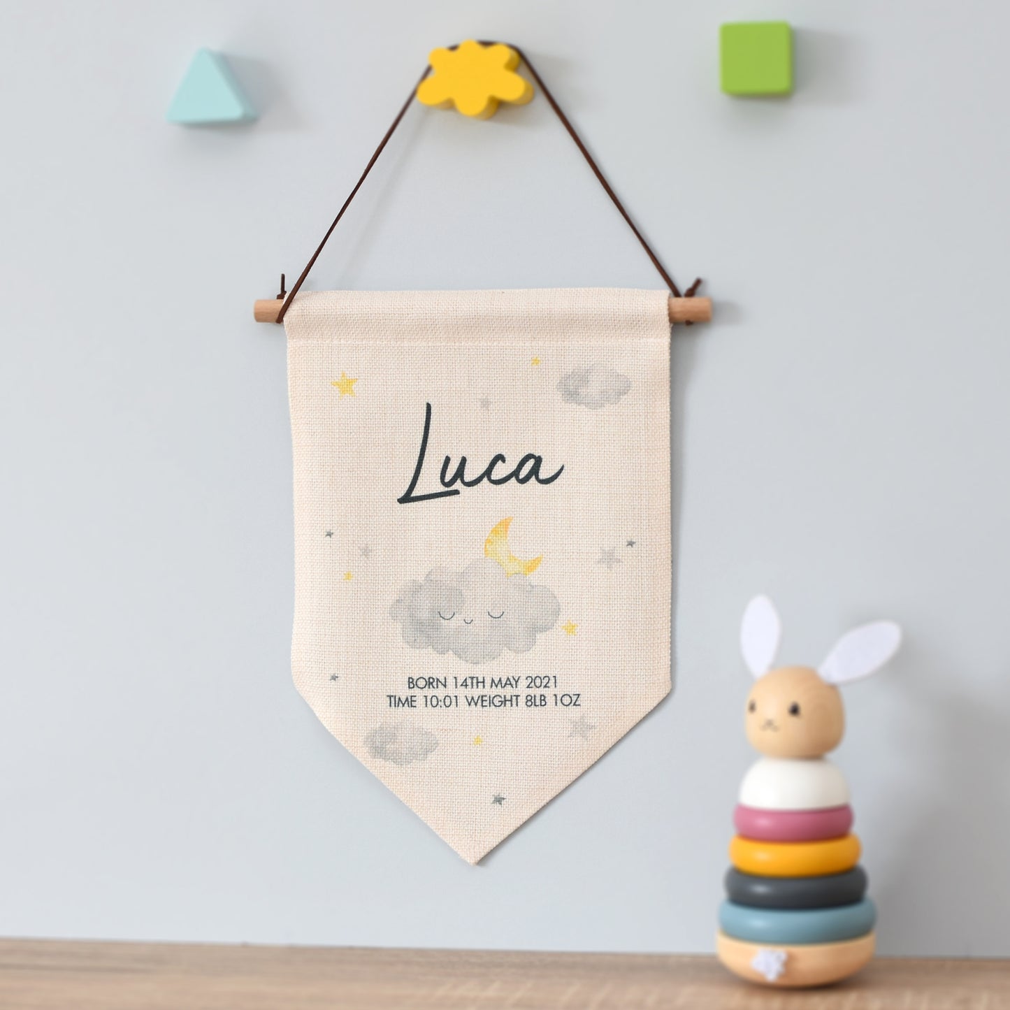Personalised Cloud Free Text Hanging Banner - MK&JD Gifts