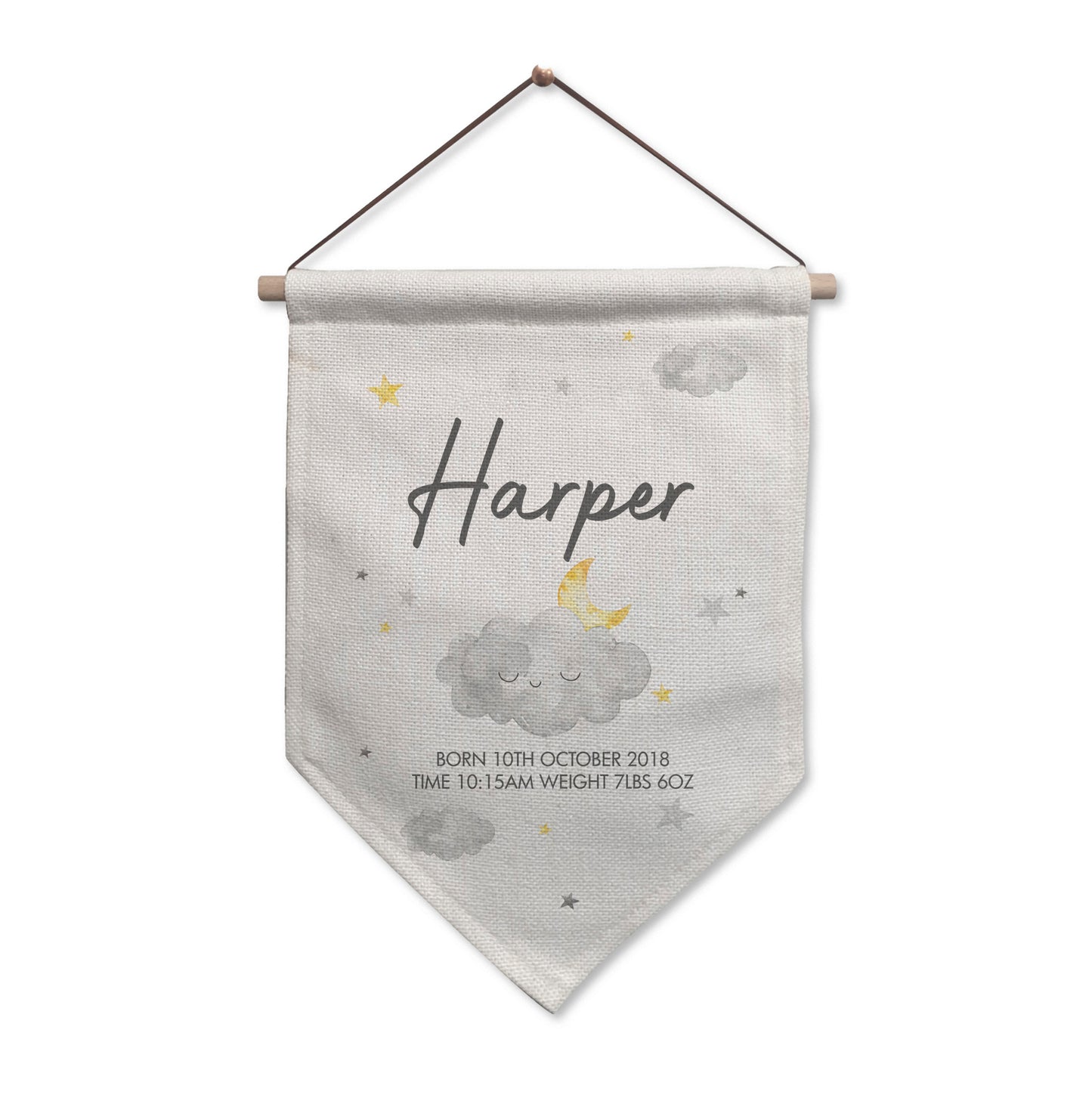 Personalised Cloud Free Text Hanging Banner - MK&JD Gifts