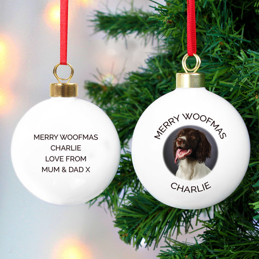 Personalised Photo Upload Bauble - MK&JD Gifts