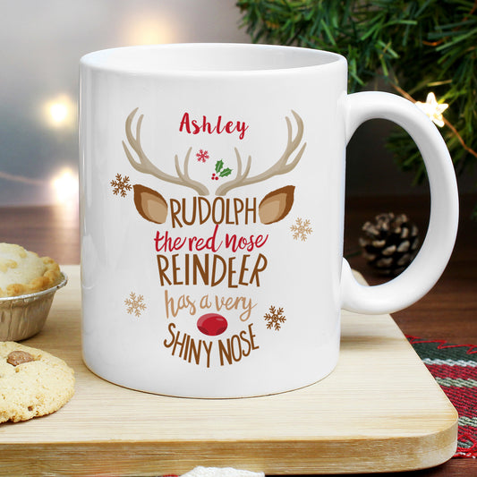 Personalised Rudolph the Red-Nosed Reindeer Mug - MK&JD Gifts