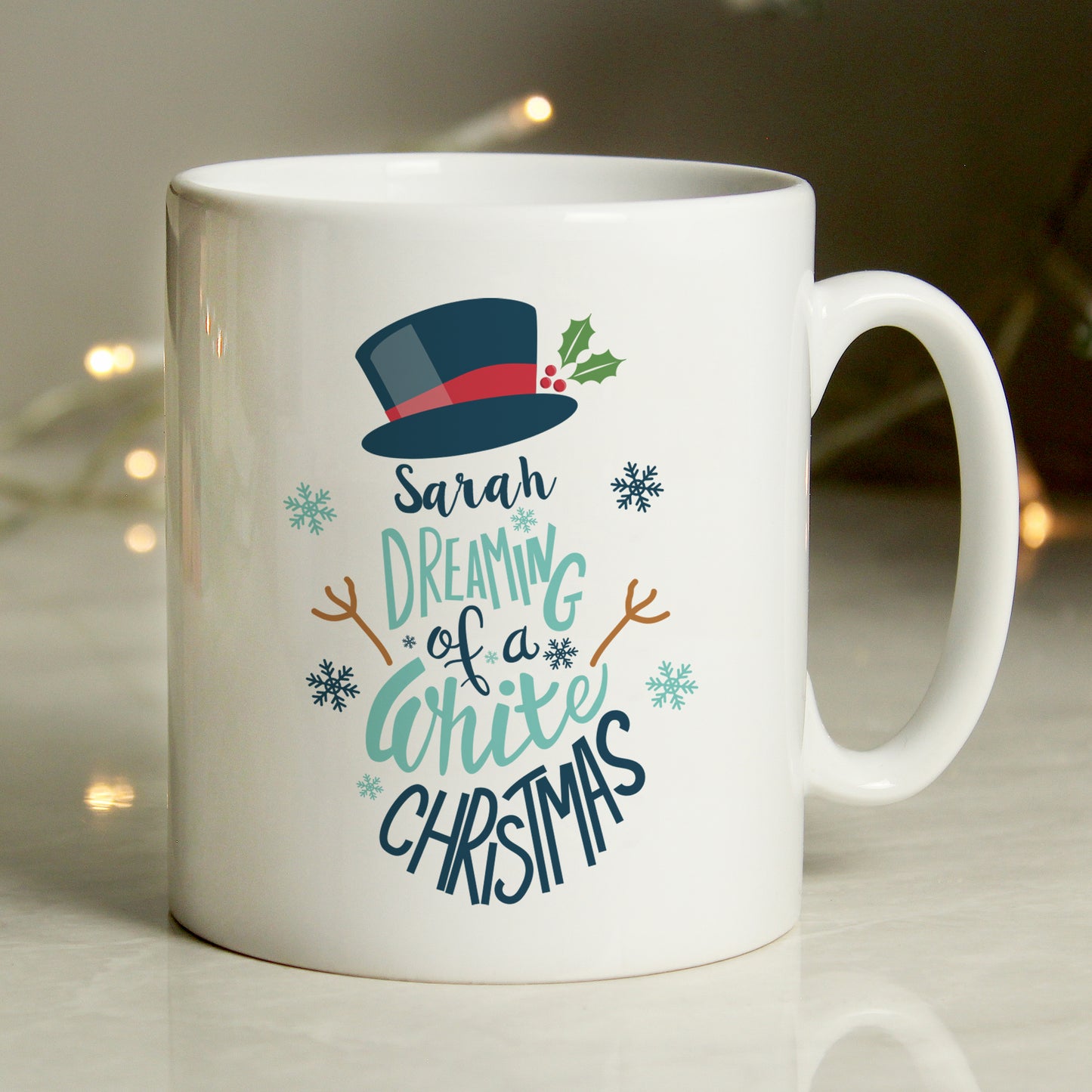 Personalised White Christmas Mug - MK&JD Gifts