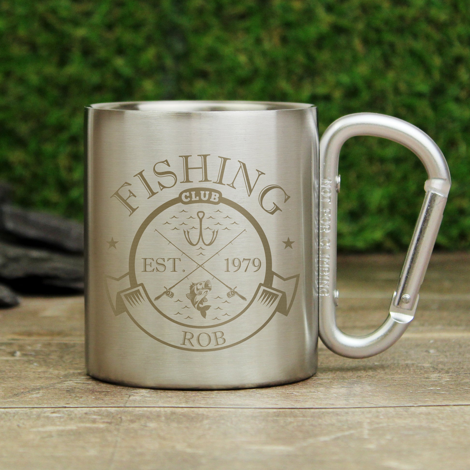 Personalised Fishing Club Stainless Steel Mug - MK&JD Gifts