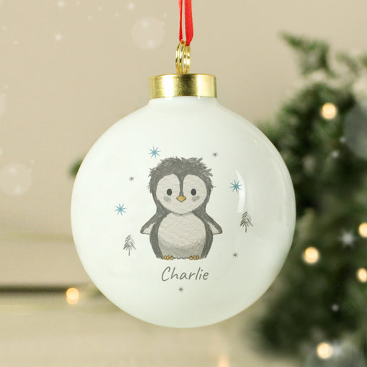 Personalised Pebbles the Penguin Bauble - MK&JD Gifts