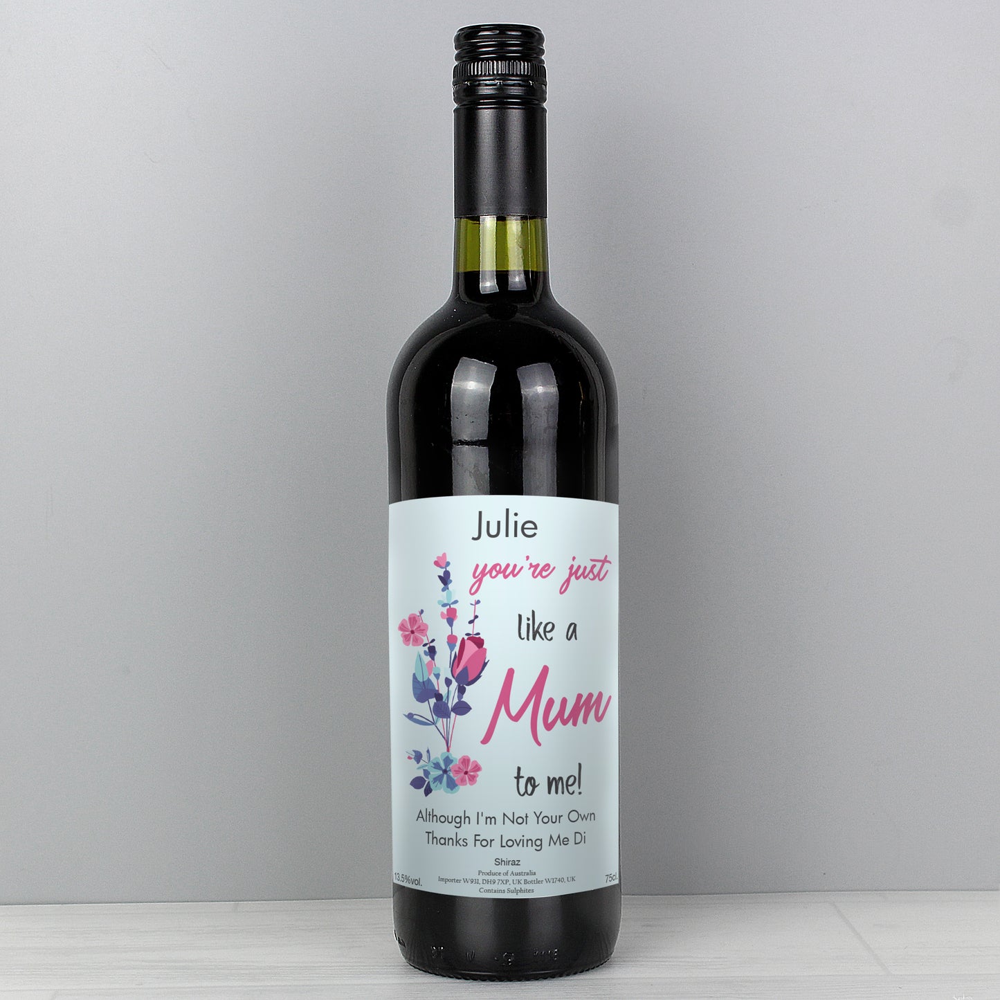 personalised just like a mum red wine - MK&JD Gifts
