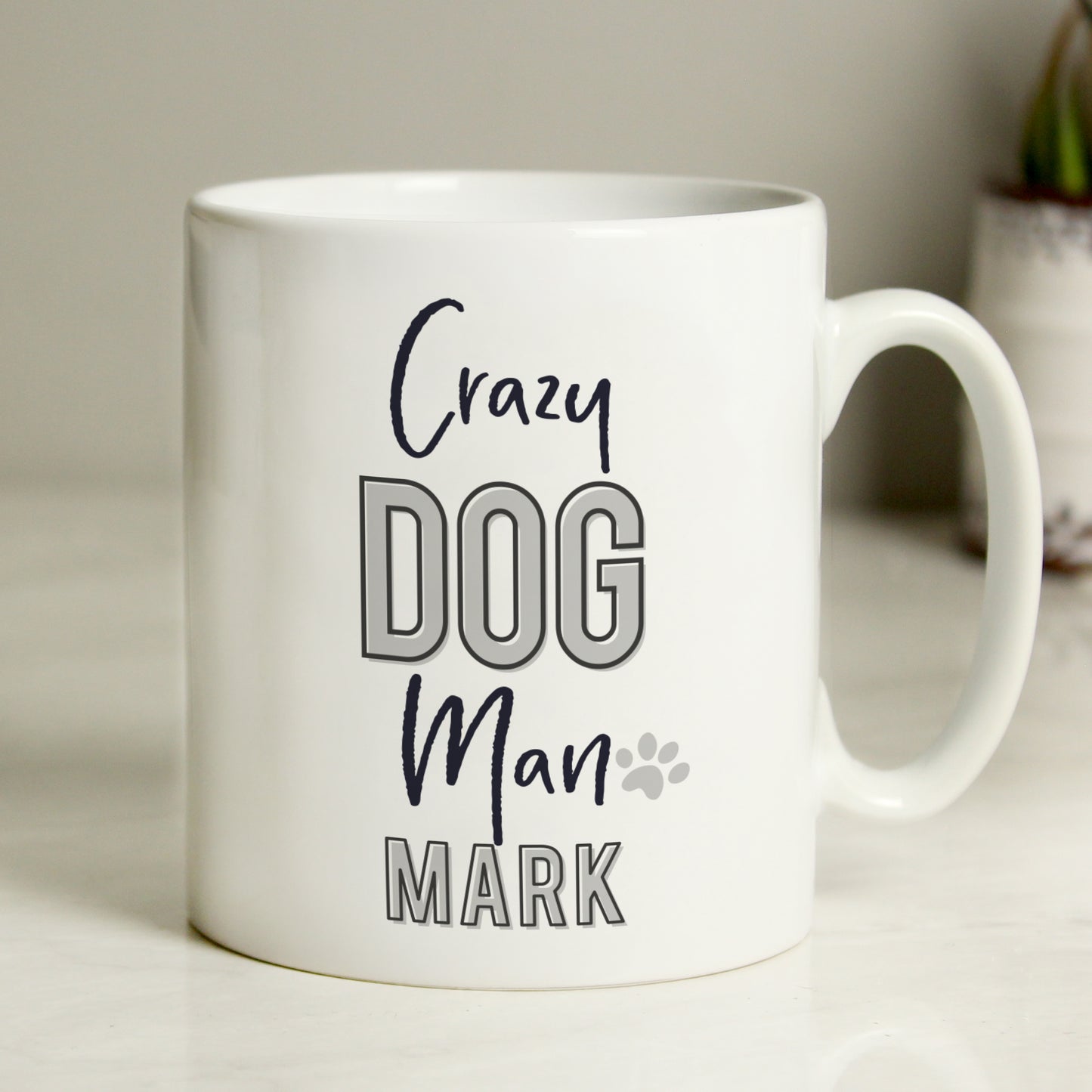 Personalised Crazy Dog Man Mug - MK&JD Gifts