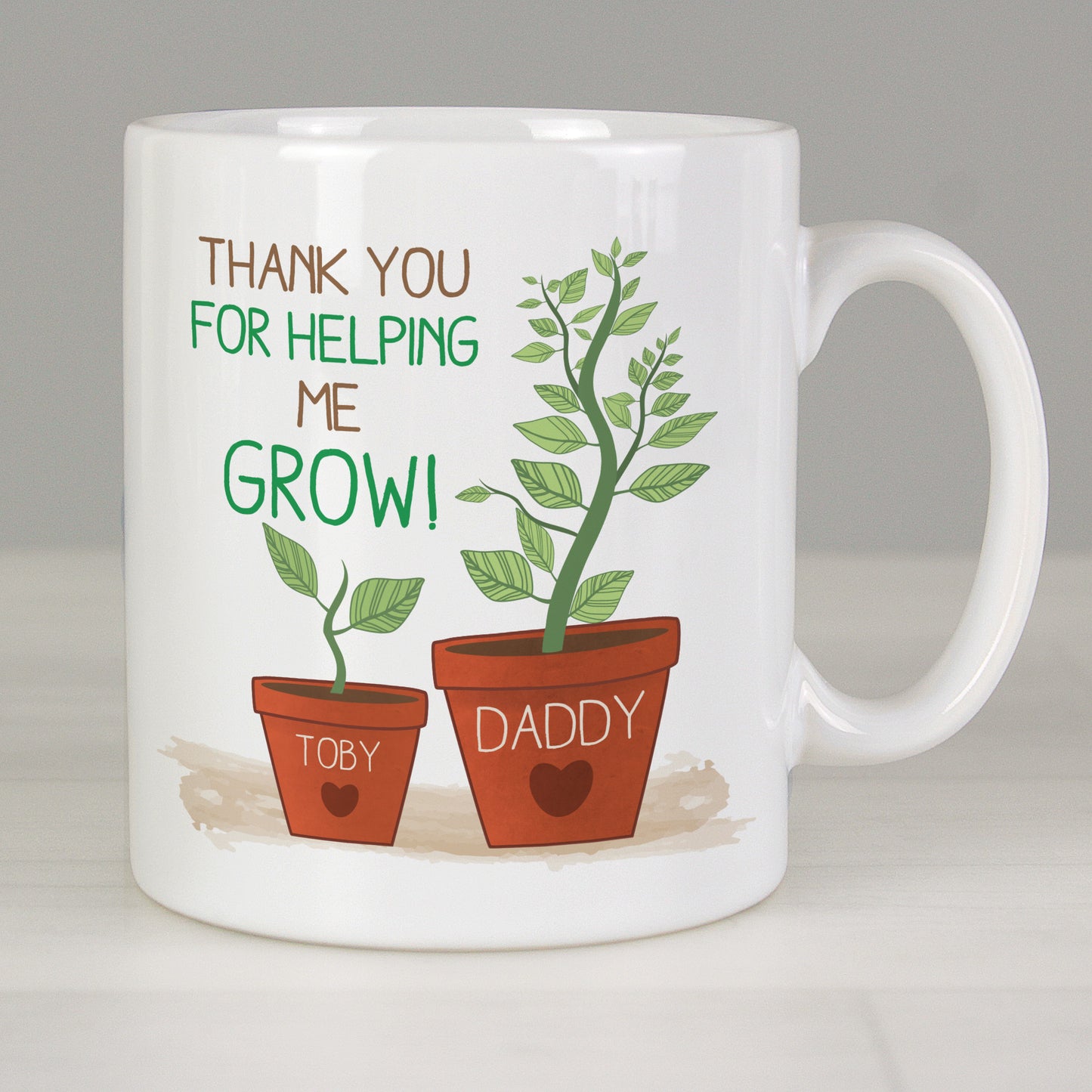 Personalised Helping Me Grow Mug - MK&JD Gifts