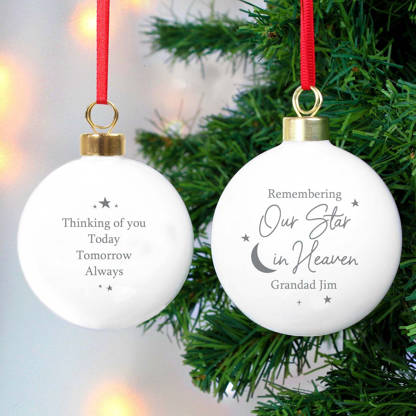 Personalised Our Star in Heaven Bauble - MK&JD Gifts