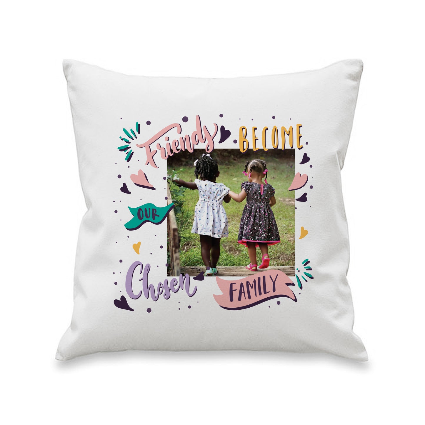 Personalised Chosen Family Photo Upload Cushion - MK&JD Gifts