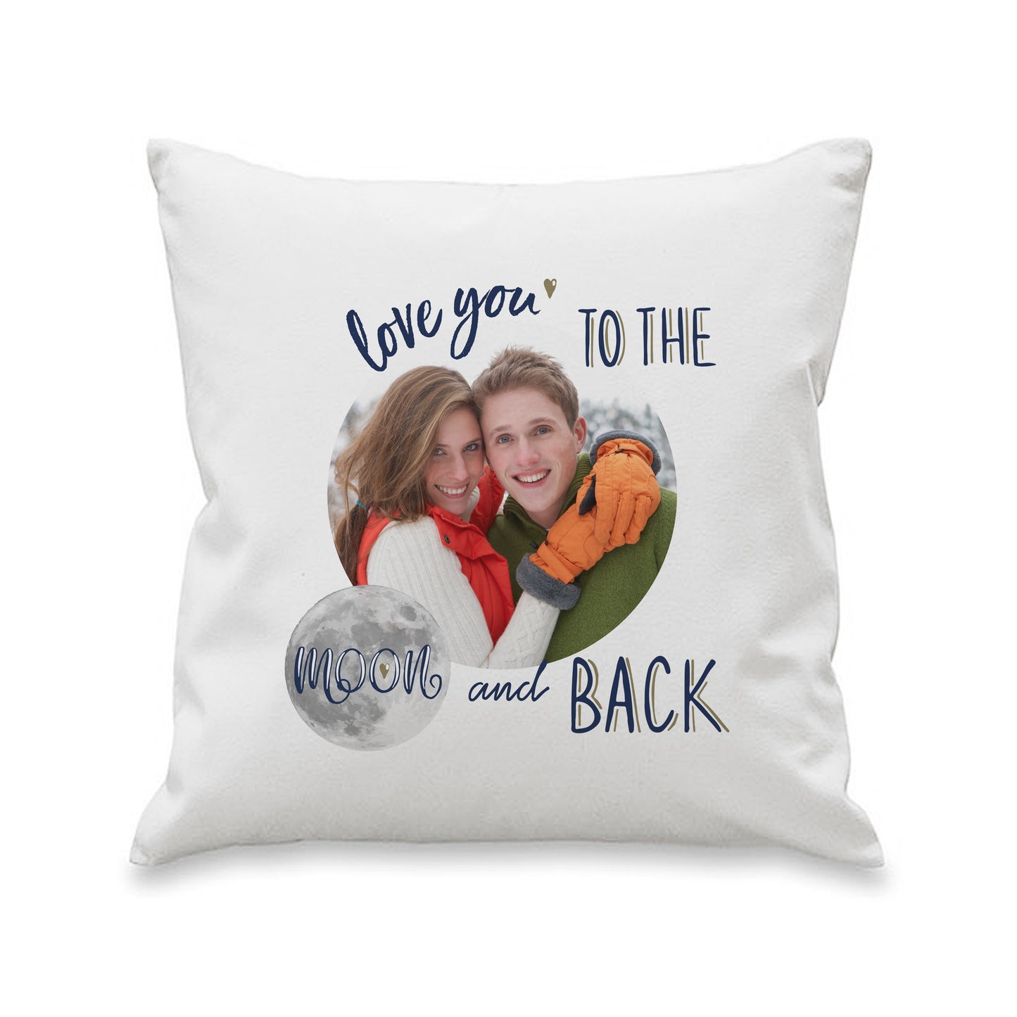 Personalised Moon & Back Photo Upload Cushion - MK&JD Gifts