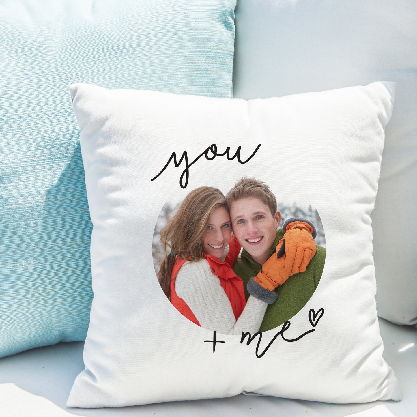 Personalised You & Me Photo Upload Cushion - MK&JD Gifts