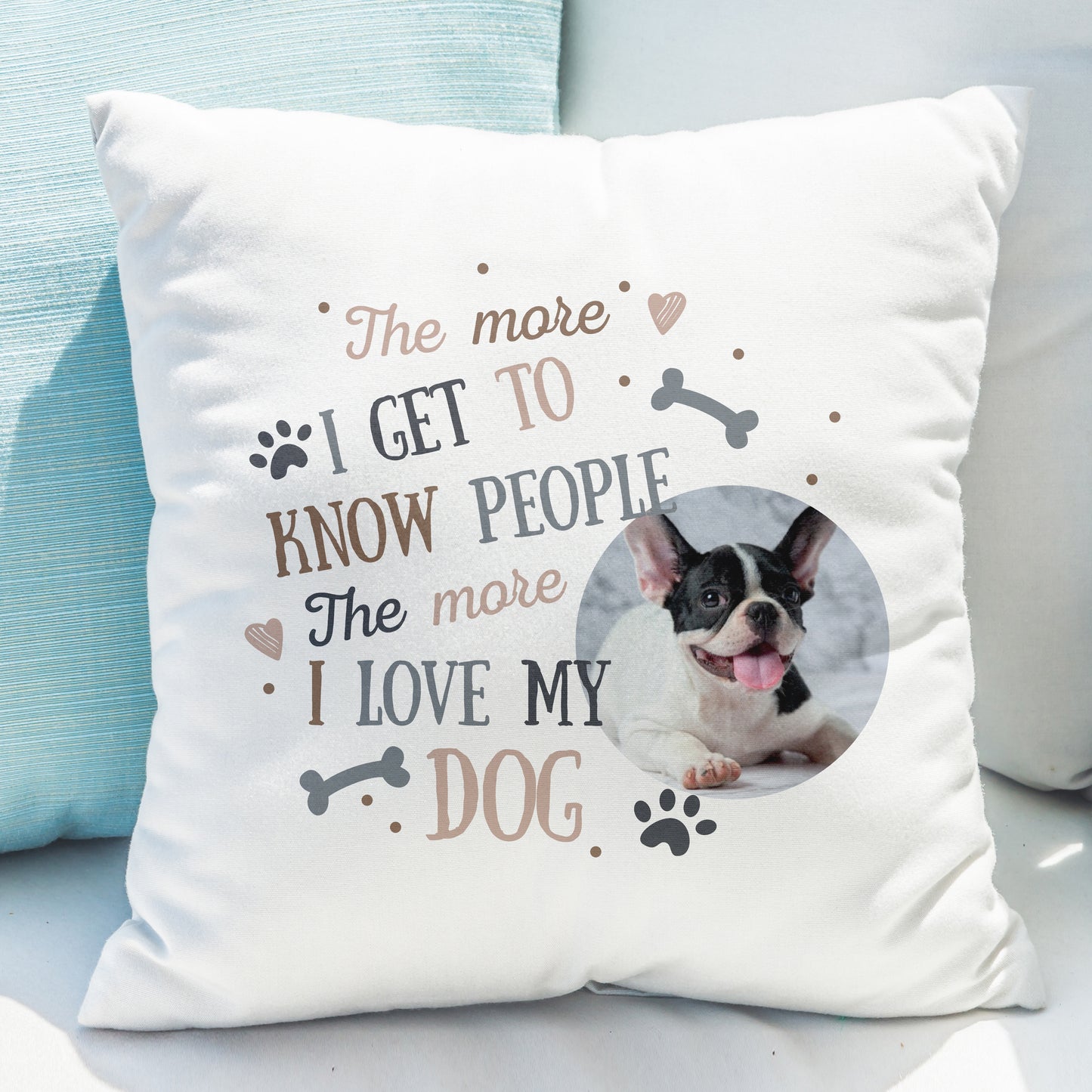 Personalised I Love My Dog Photo Upload Cushion - MK&JD Gifts