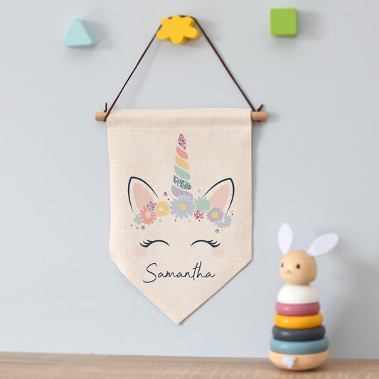 Personalised Unicorn Hanging Banner - MK&JD Gifts