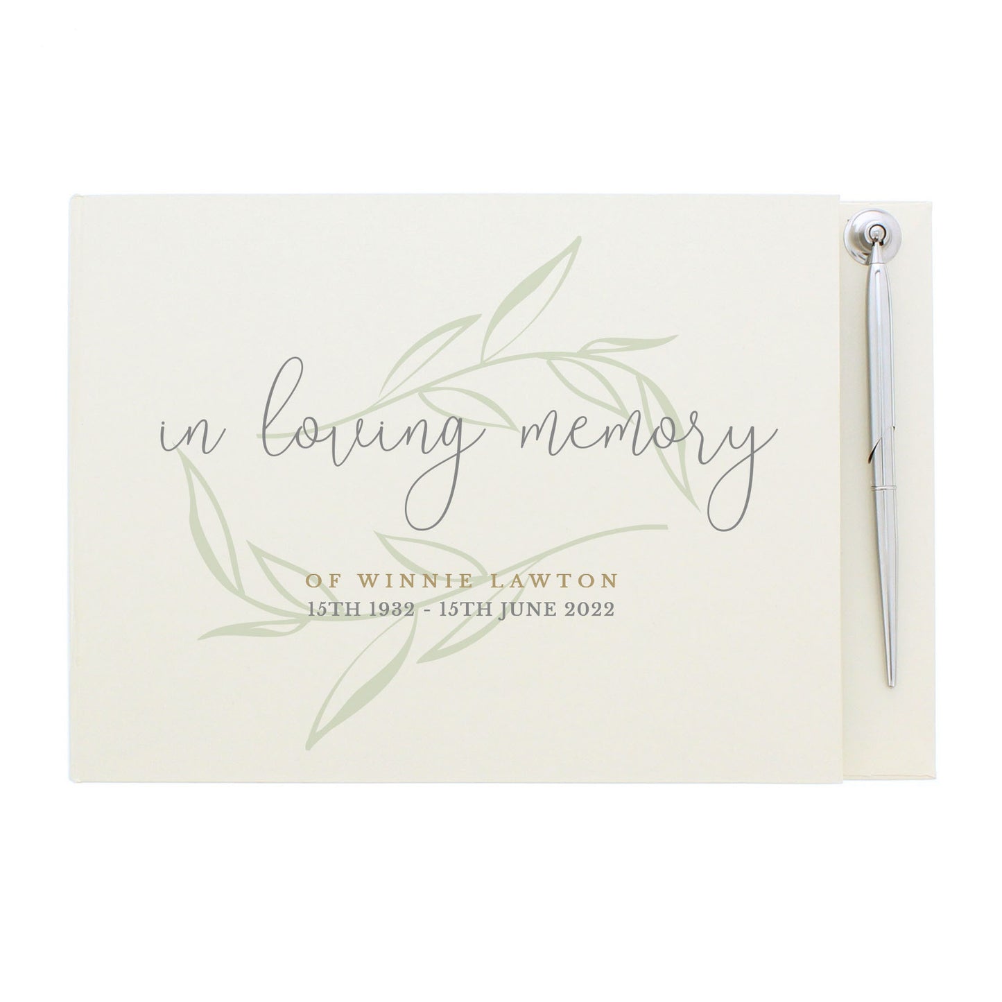 Personalised In Loving Memory Guest Book - MK&JD Gifts