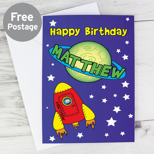 Personalised Space Card - MK&JD Gifts