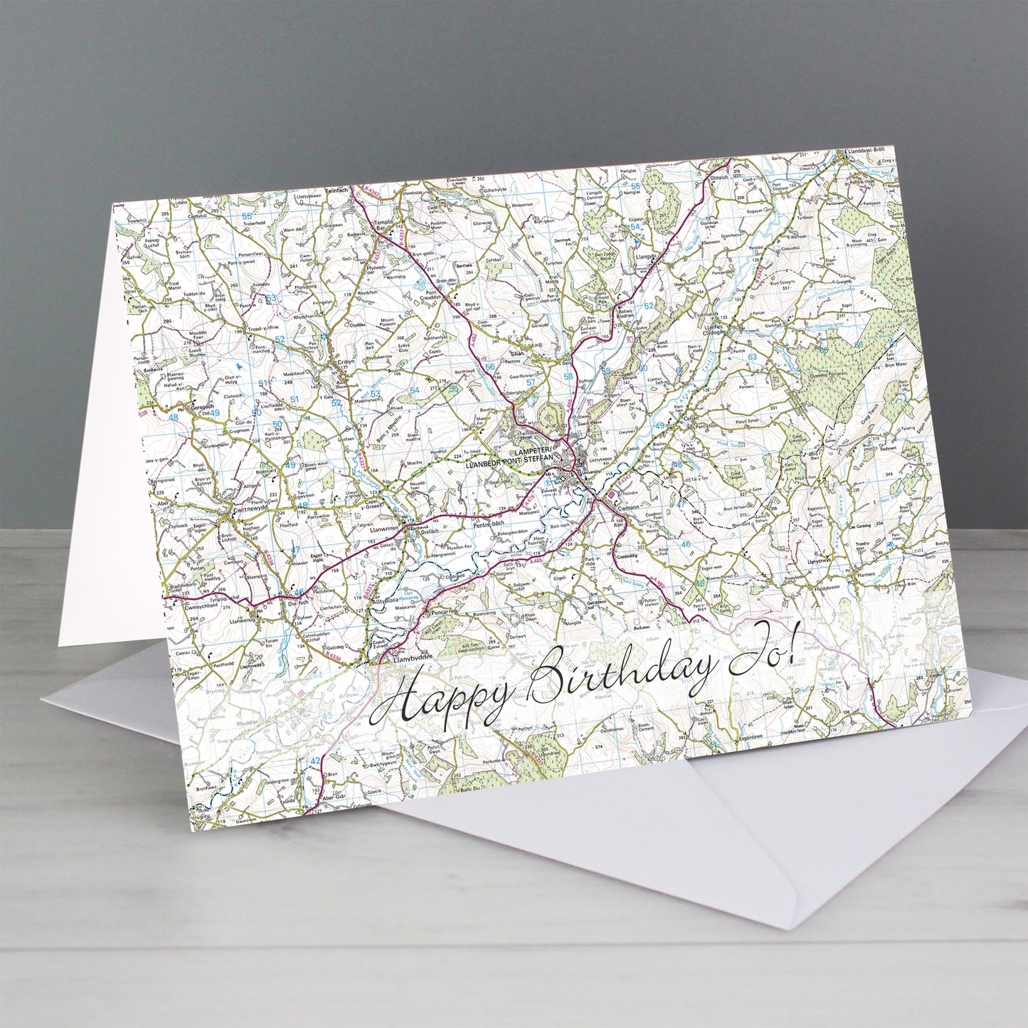 Personalised Present Day Map Card - MK&JD Gifts