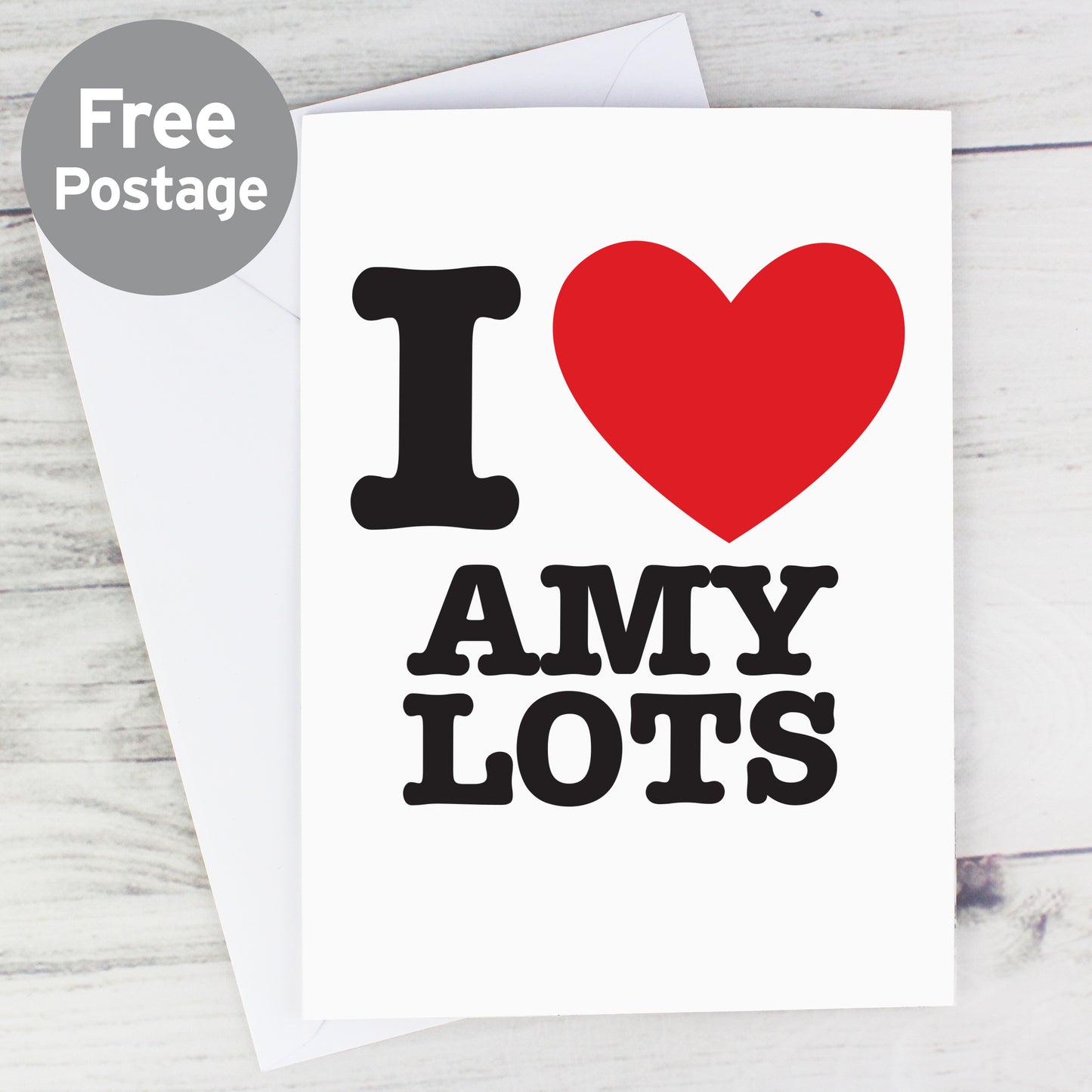 Personalised I HEART Card - MK&JD Gifts