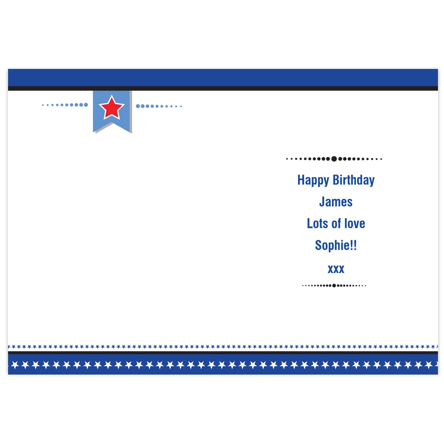 Personalised Birthday Star Card - MK&JD Gifts