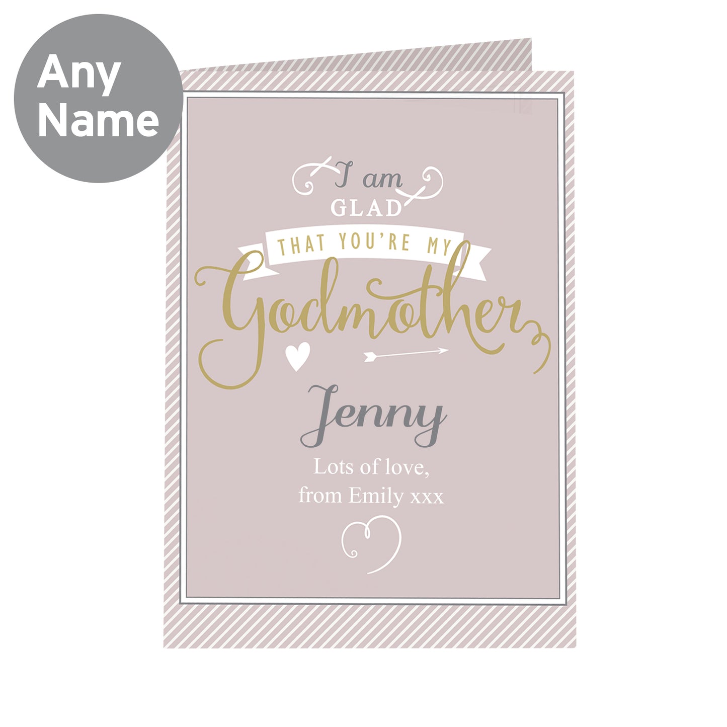 Personalised I Am Glad... Godmother Card - MK&JD Gifts