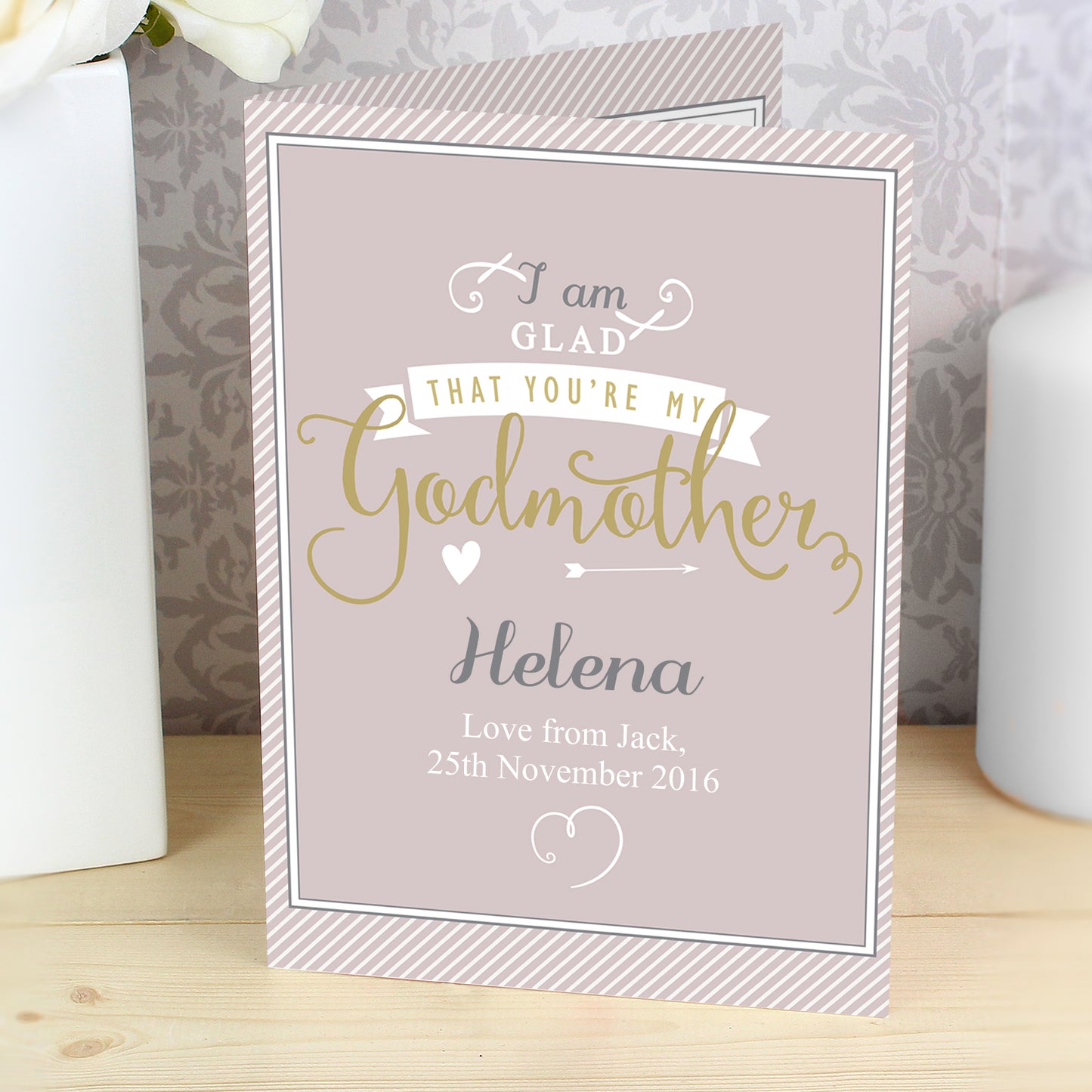 Personalised I Am Glad... Godmother Card - MK&JD Gifts