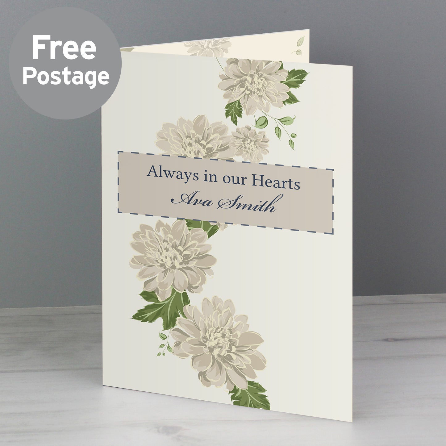 Personalised Gold Floral Card - MK&JD Gifts