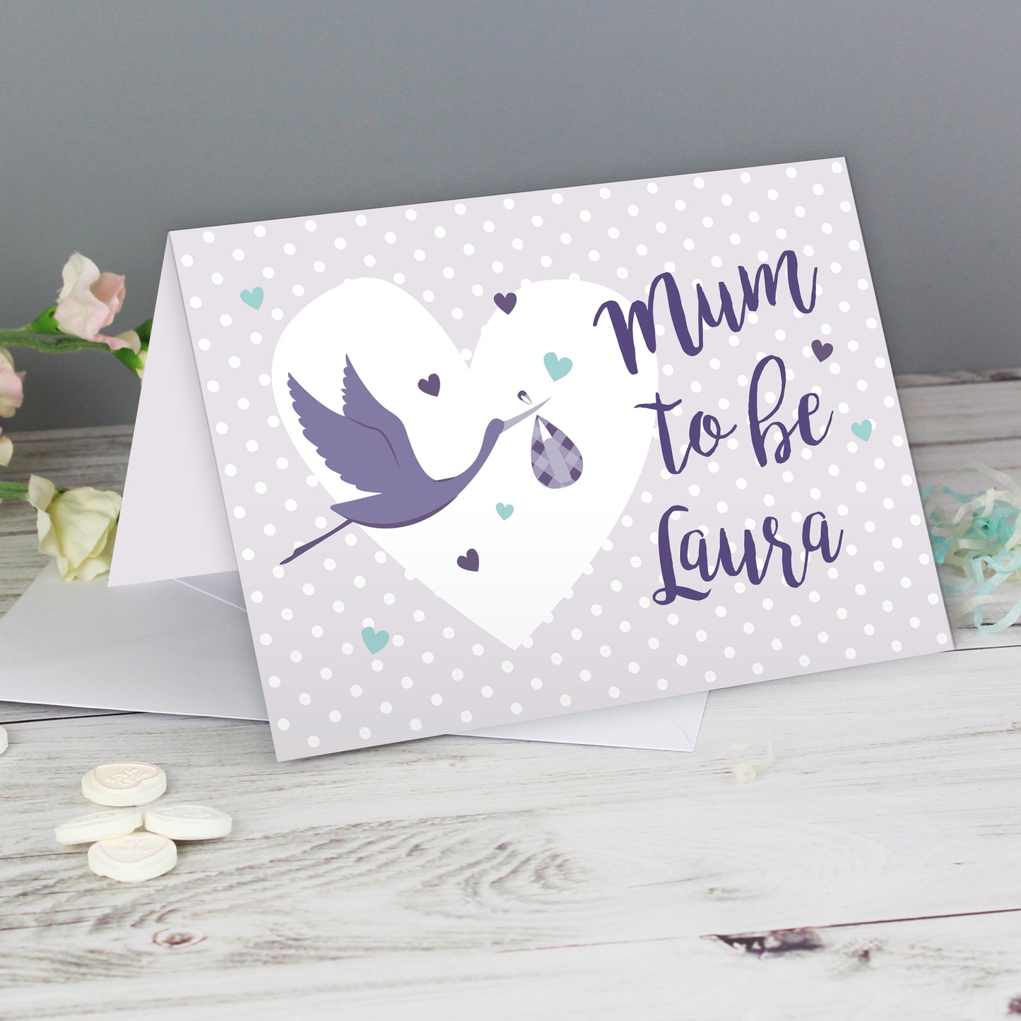 Personalised Mum to Be Stork Card - MK&JD Gifts