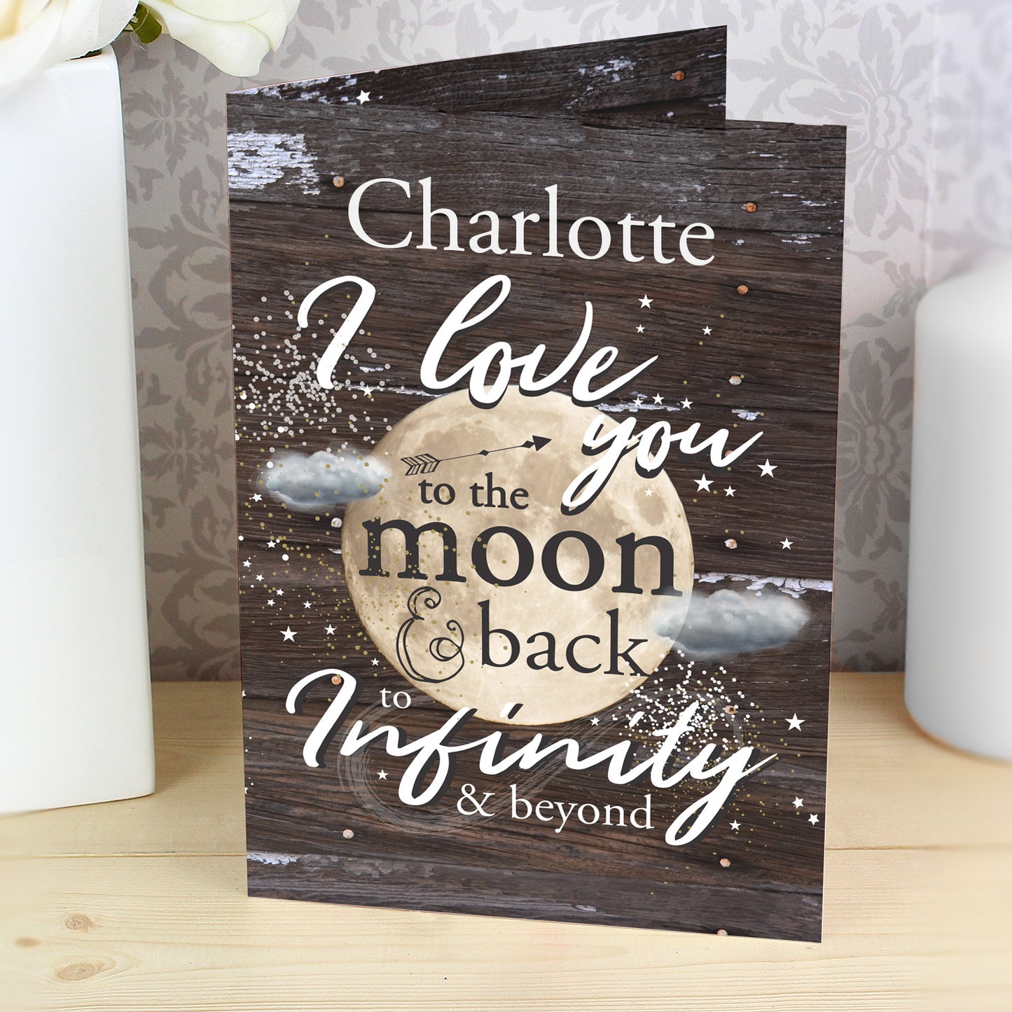 Personalised To the Moon & Infinity... Card - MK&JD Gifts