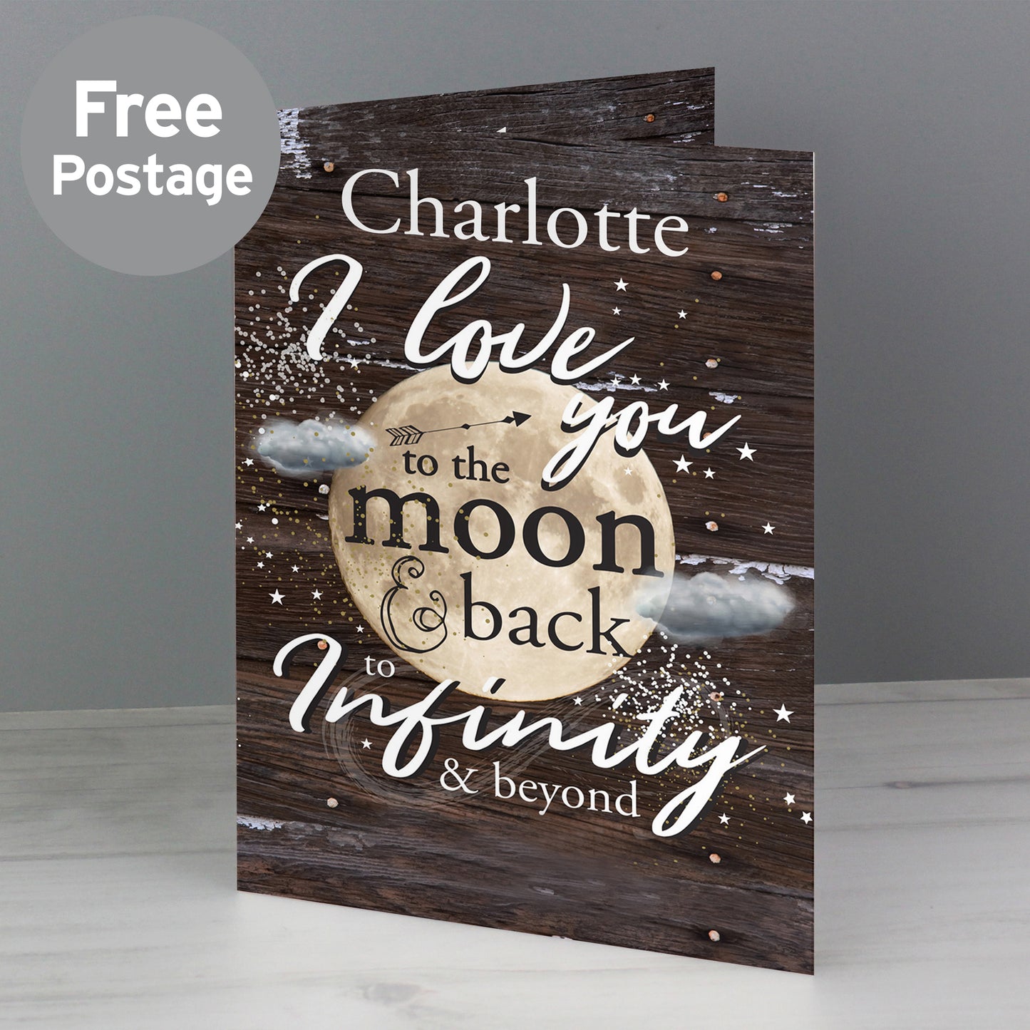 Personalised To the Moon & Infinity... Card - MK&JD Gifts