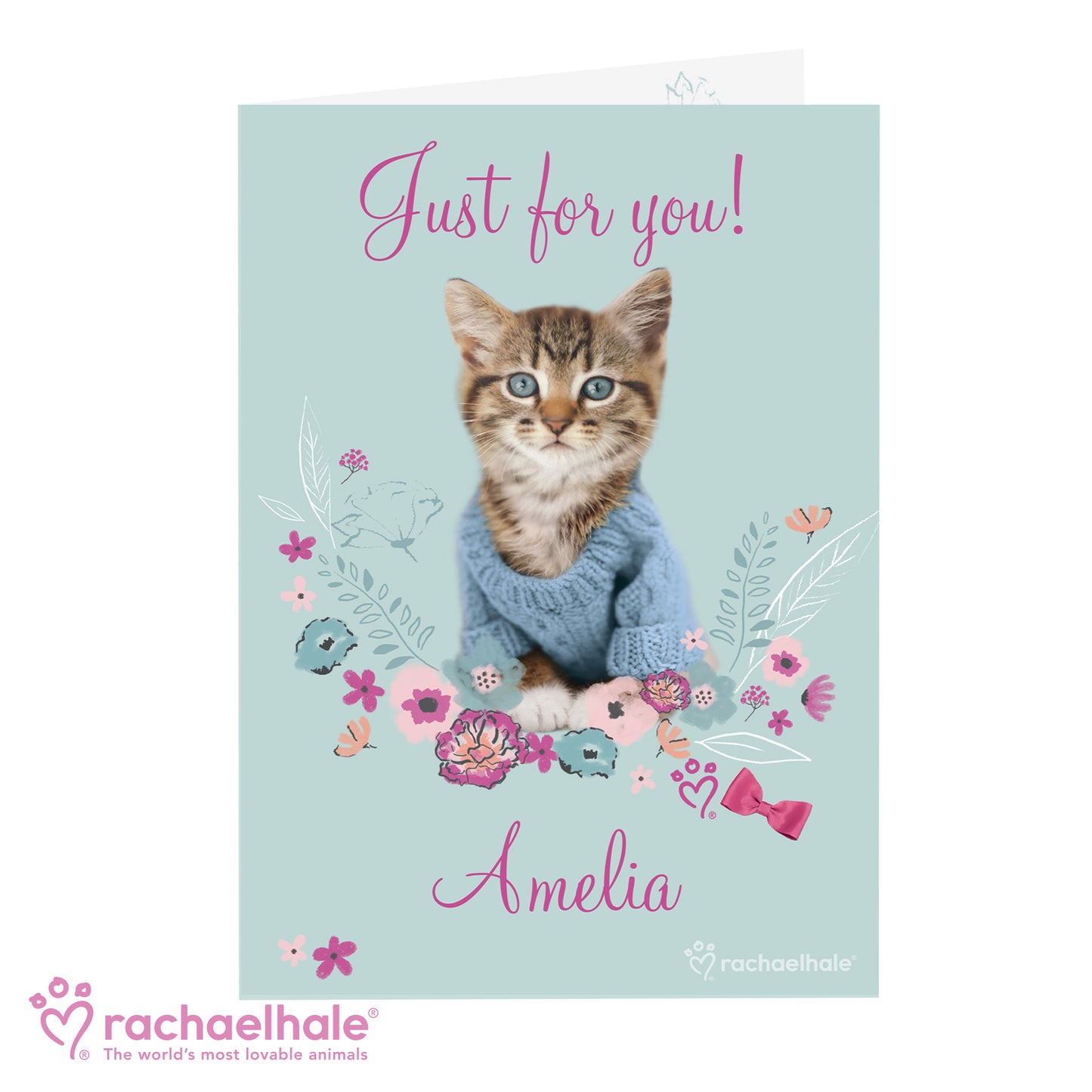 Personalised Rachael Hale Cute Kitten Card - MK&JD Gifts