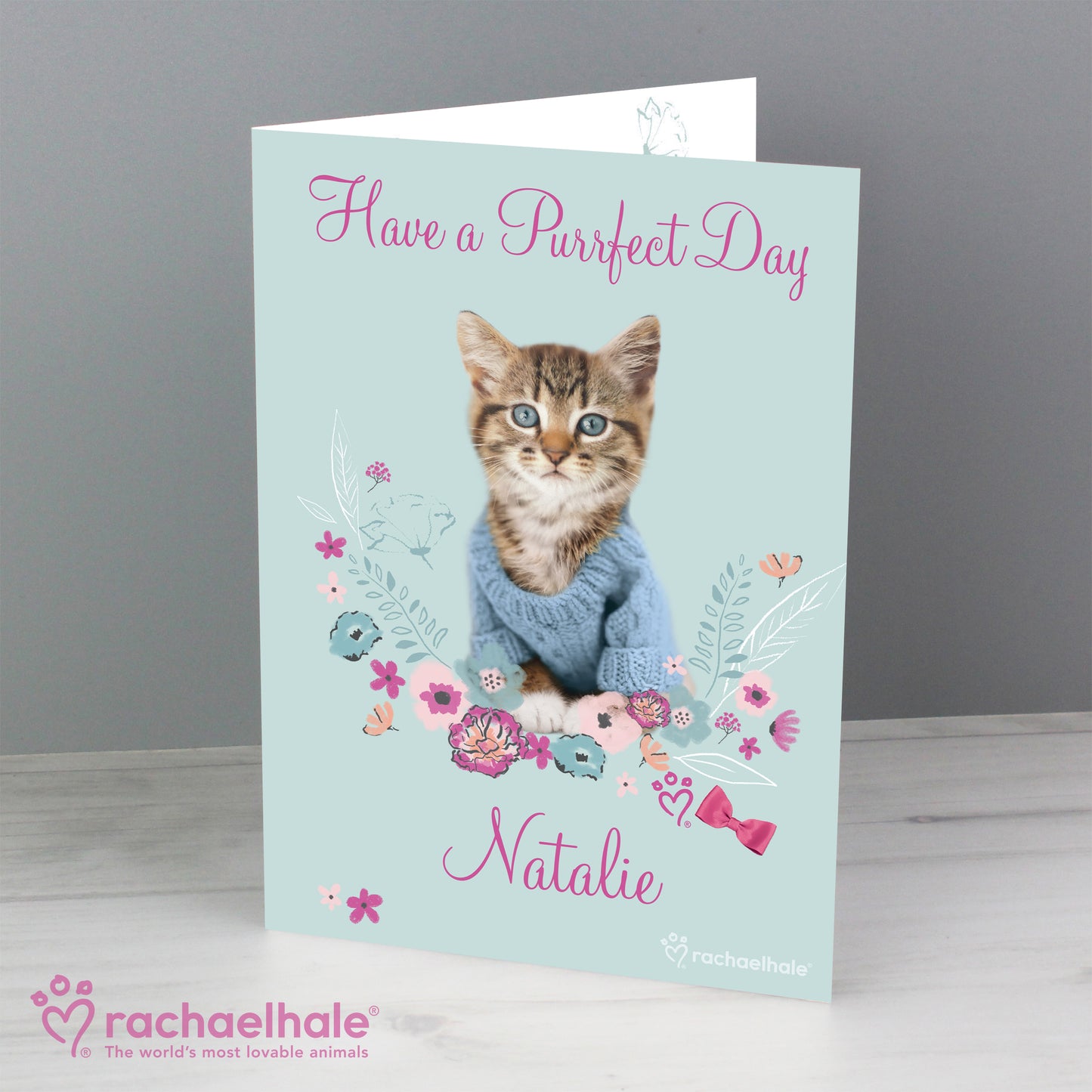 Personalised Rachael Hale Cute Kitten Card - MK&JD Gifts