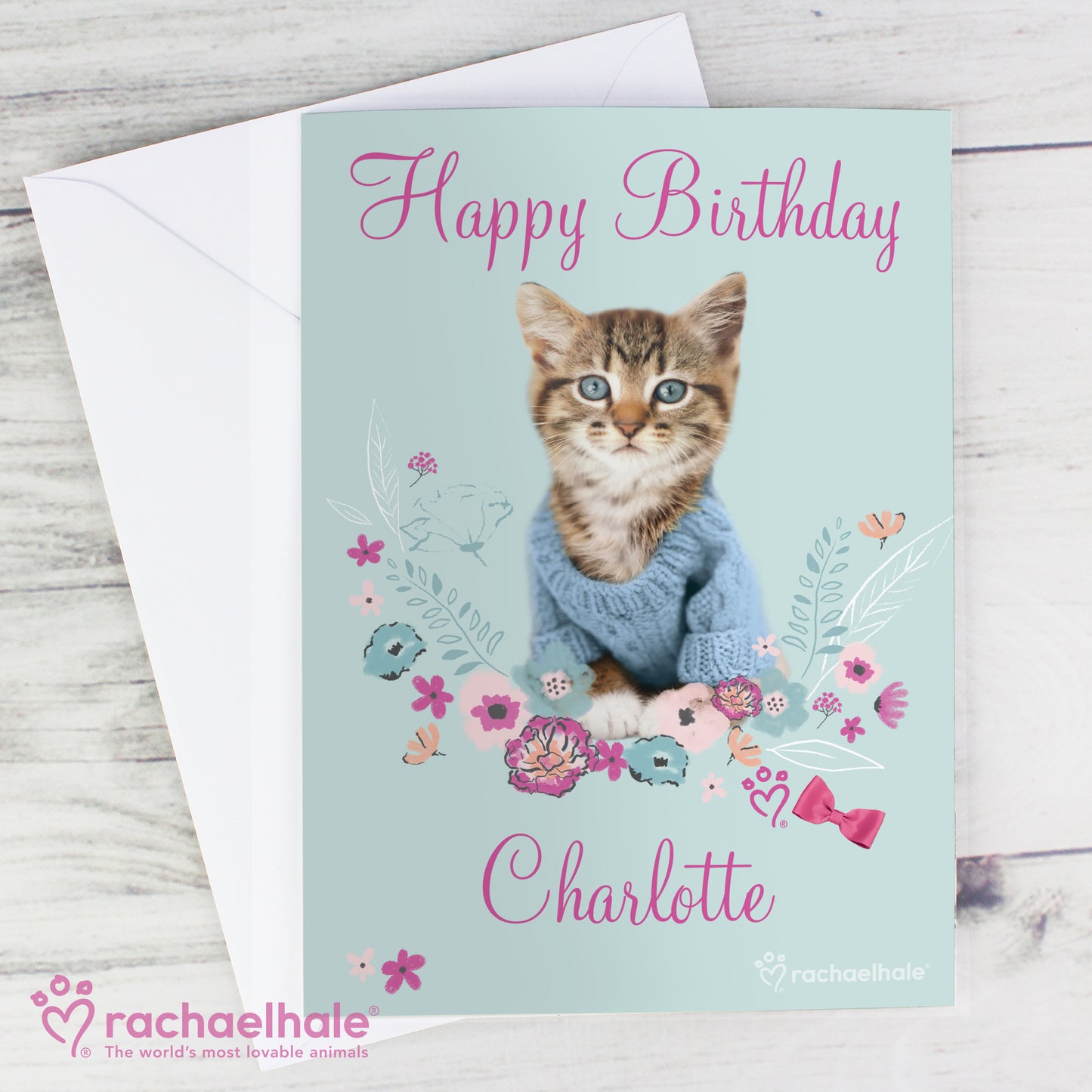 Personalised Rachael Hale Cute Kitten Card - MK&JD Gifts