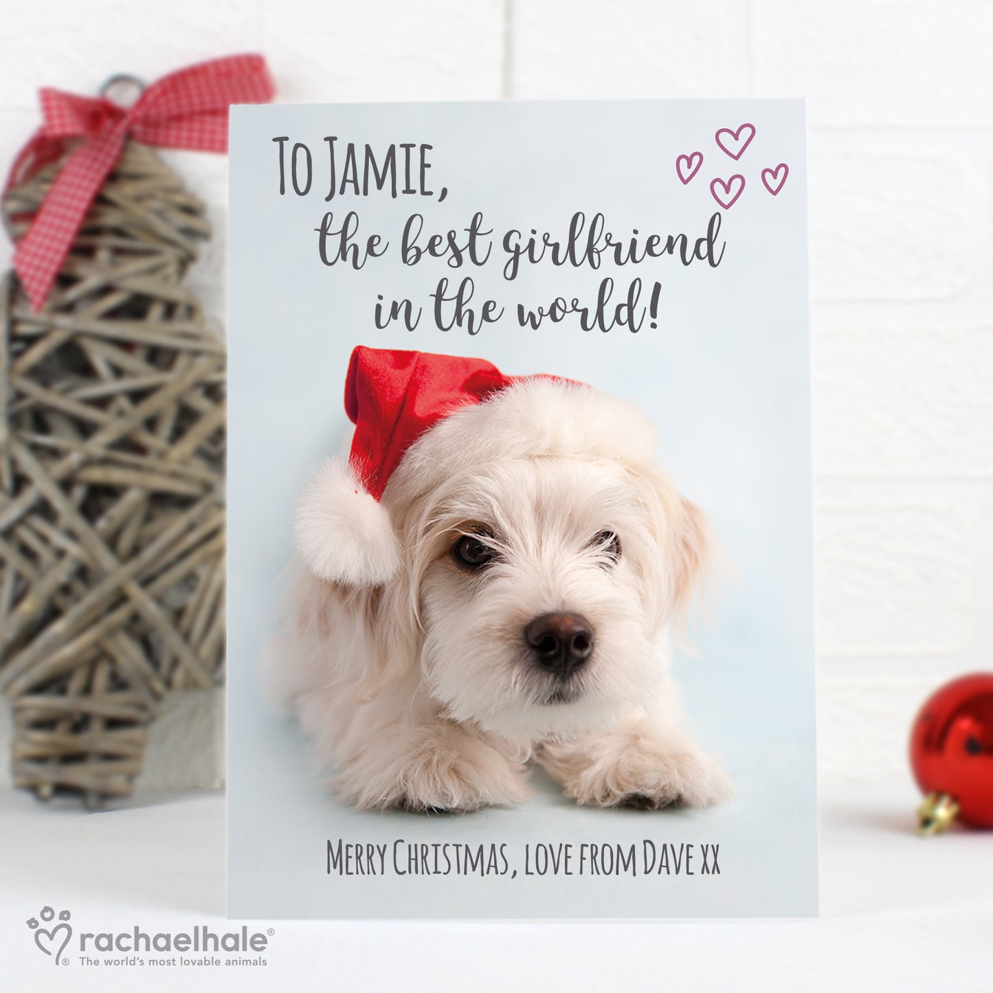 Personalised Rachael Hale Terrier Christmas Card - MK&JD Gifts