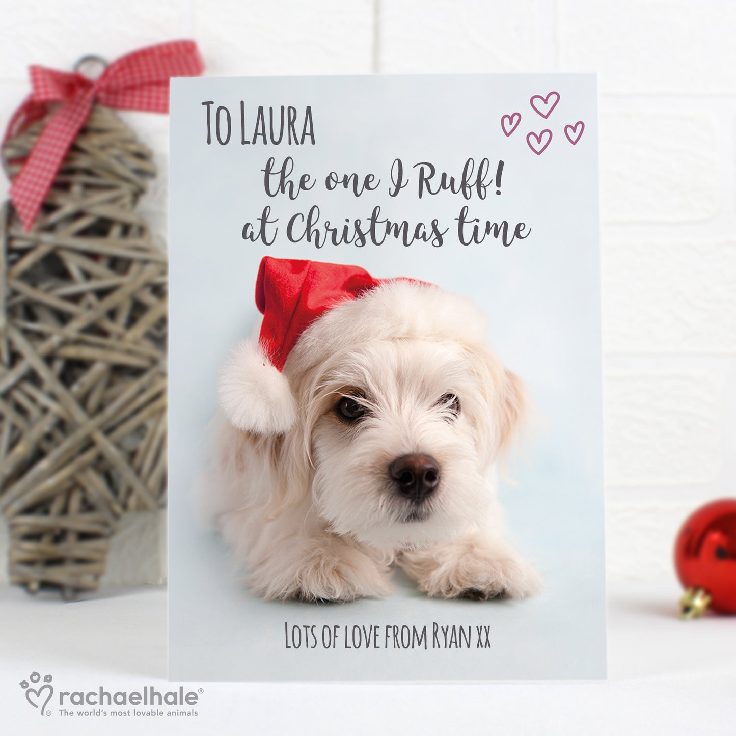 Personalised Rachael Hale Terrier Christmas Card - MK&JD Gifts