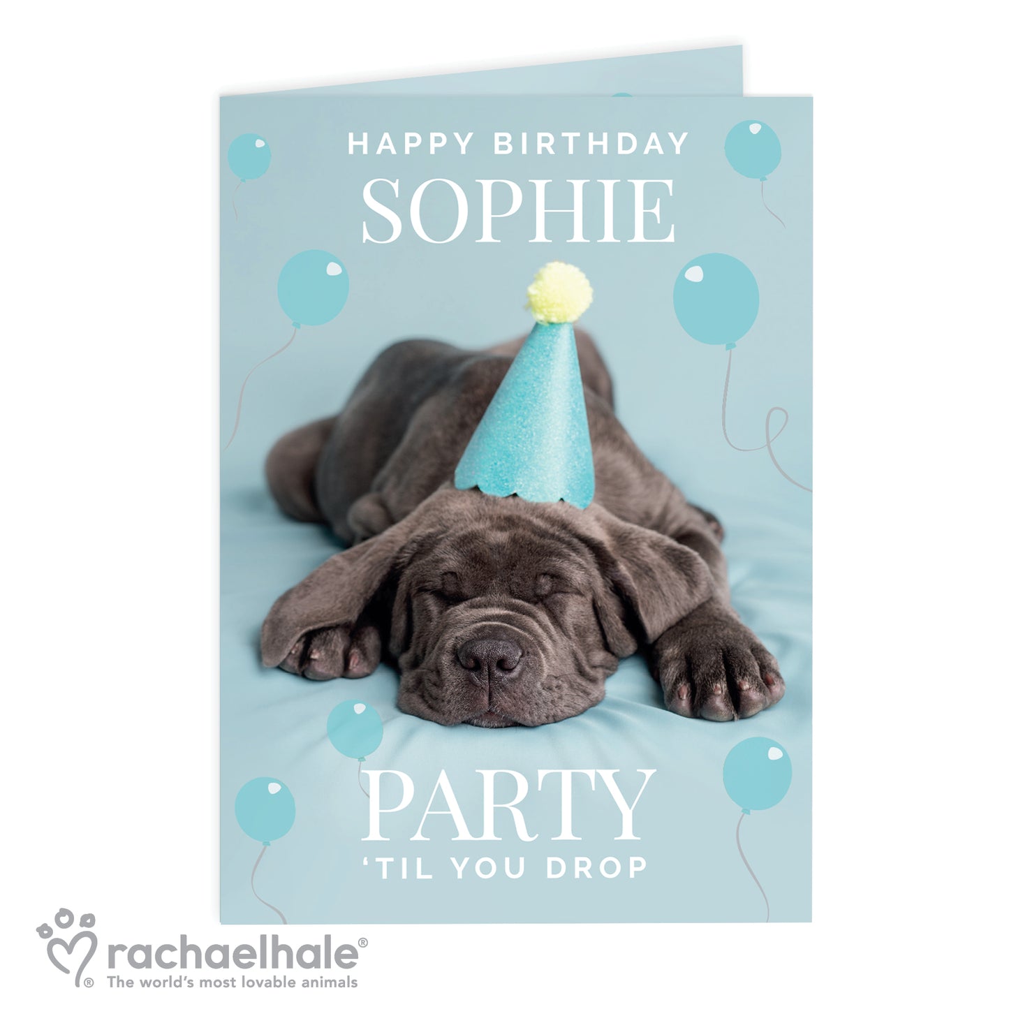 Personalised Rachael Hale 'Party 'Til You Drop' Card - MK&JD Gifts