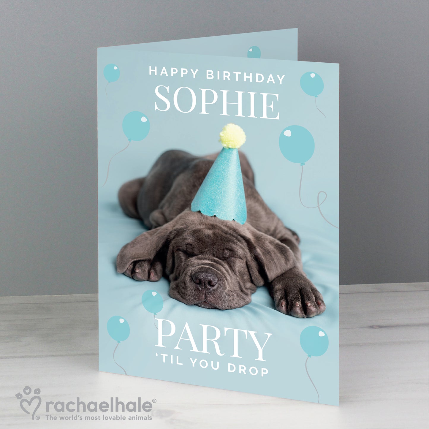 Personalised Rachael Hale 'Party 'Til You Drop' Card - MK&JD Gifts
