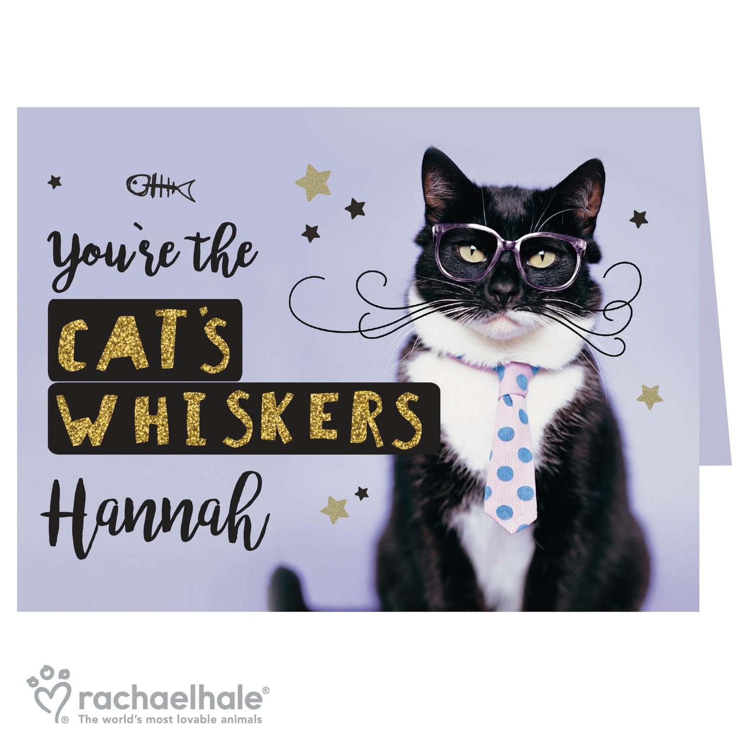 Personalised Rachael Hale You're the Cats Whiskers Card - MK&JD Gifts