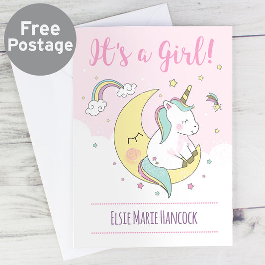 Personalised Baby Unicorn Card - MK&JD Gifts