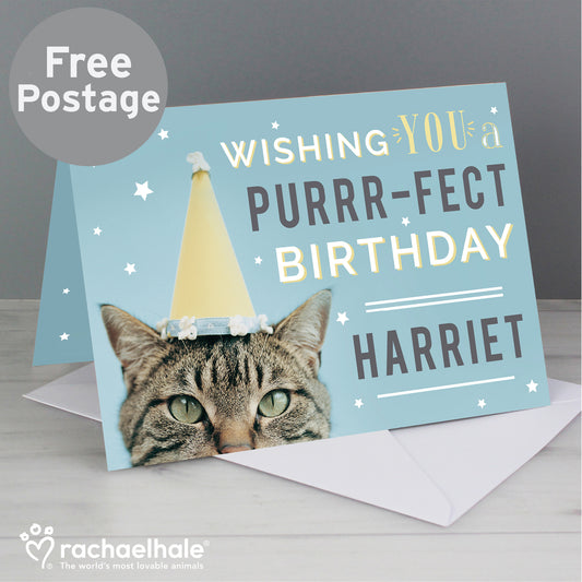 Personalised Rachael Hale Purr-fect Birthday Card - MK&JD Gifts