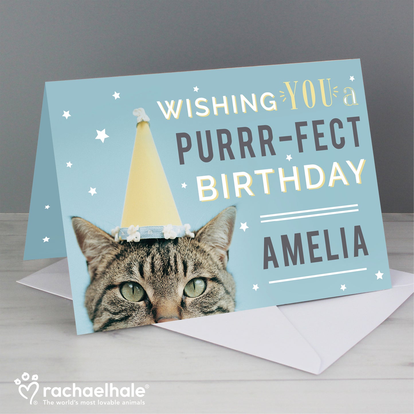 Personalised Rachael Hale Purr-fect Birthday Card - MK&JD Gifts