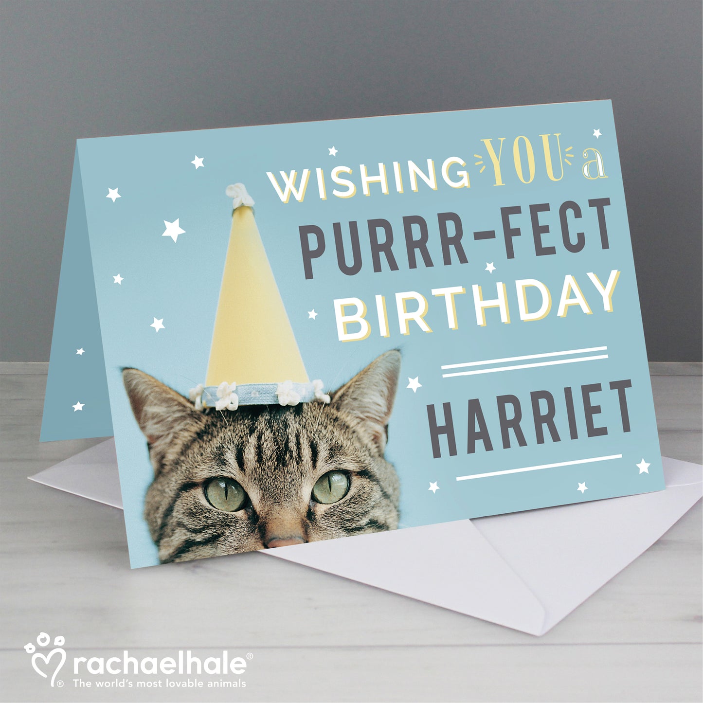 Personalised Rachael Hale Purr-fect Birthday Card - MK&JD Gifts