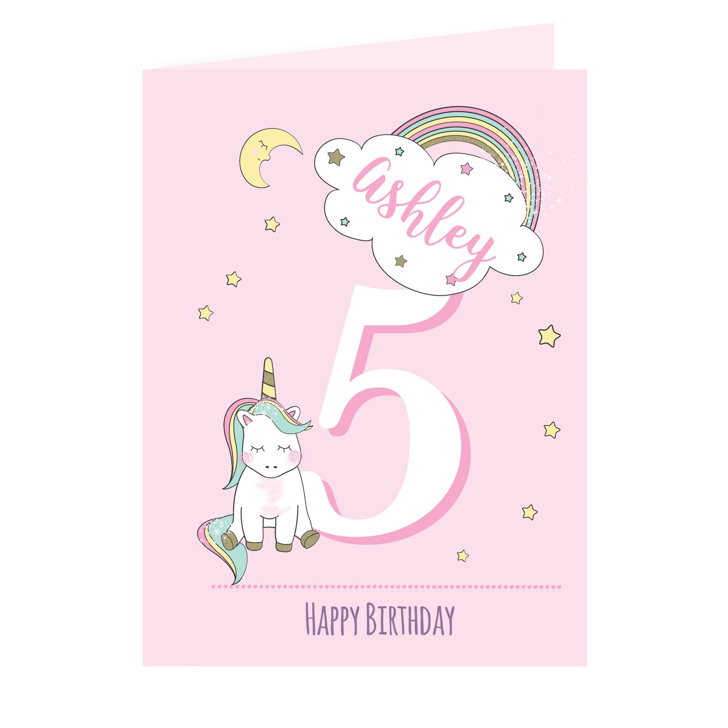 Personalised Baby Unicorn Birthday Age Card - MK&JD Gifts