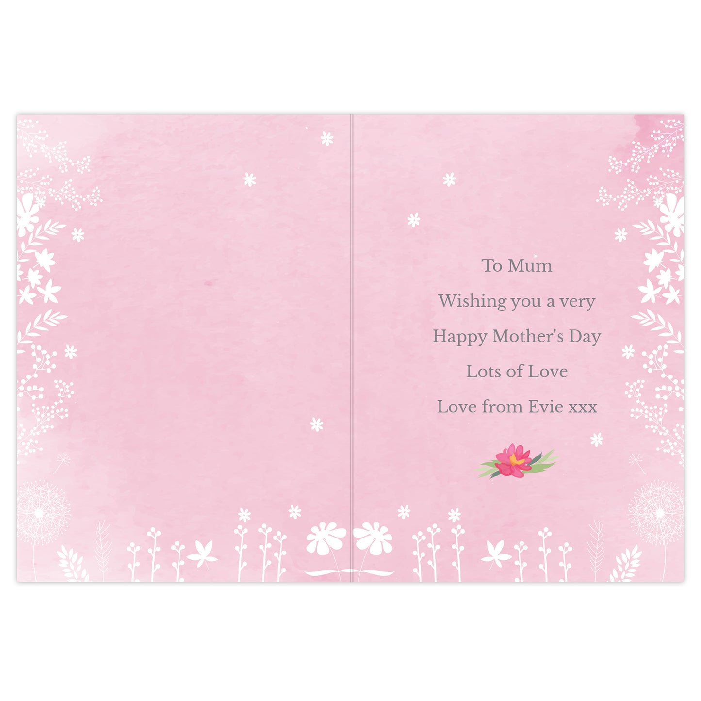 Personalised Floral Watercolour Card - MK&JD Gifts
