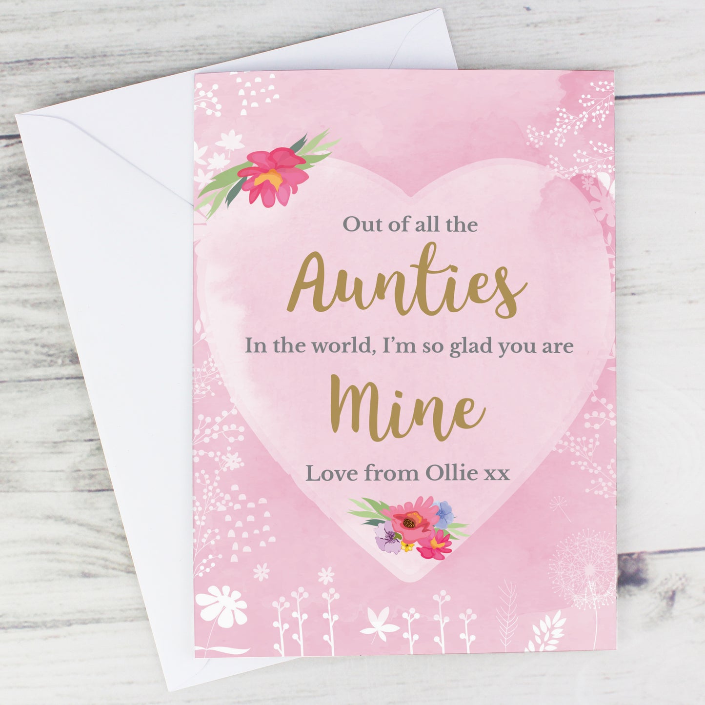 Personalised Floral Watercolour Card - MK&JD Gifts