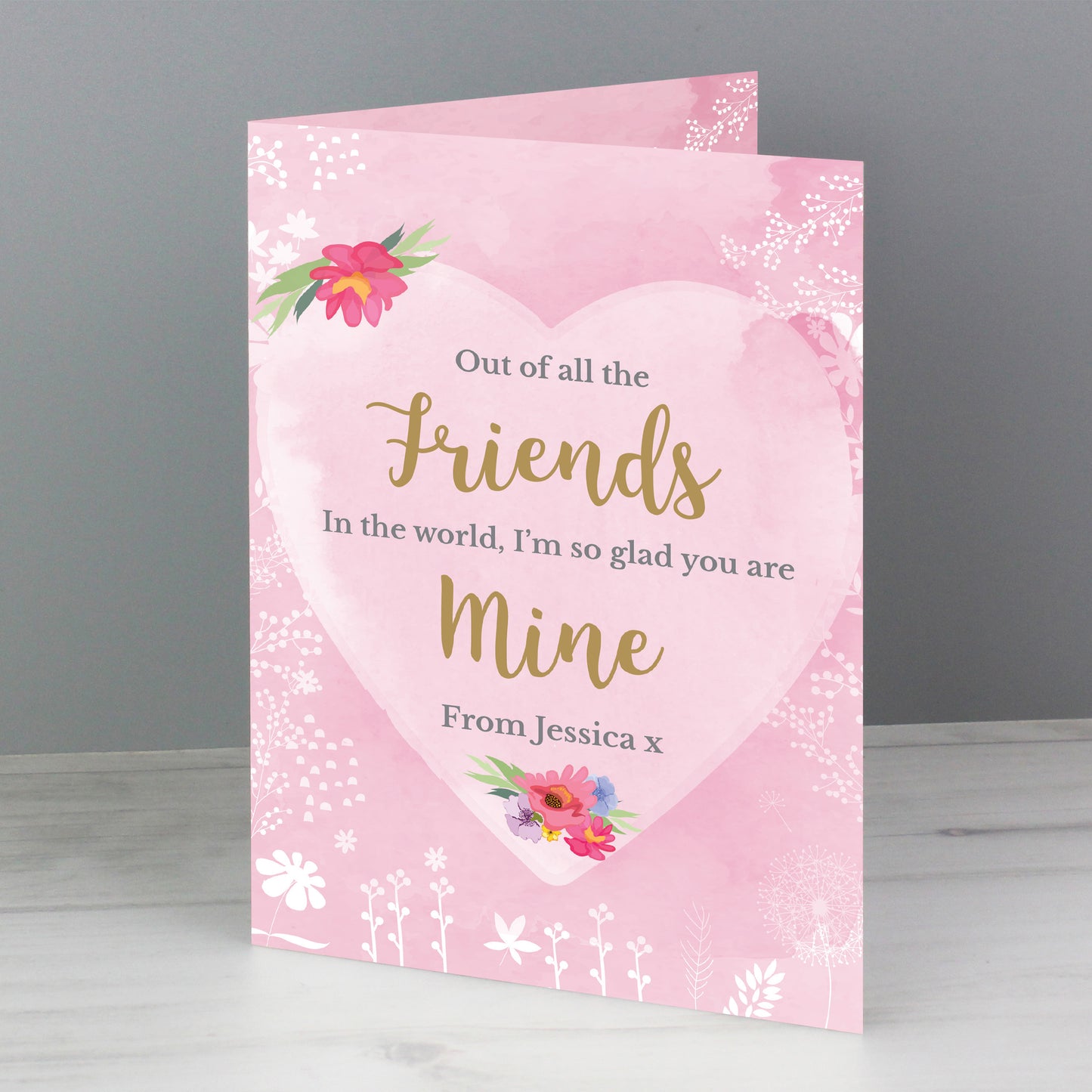 Personalised Floral Watercolour Card - MK&JD Gifts