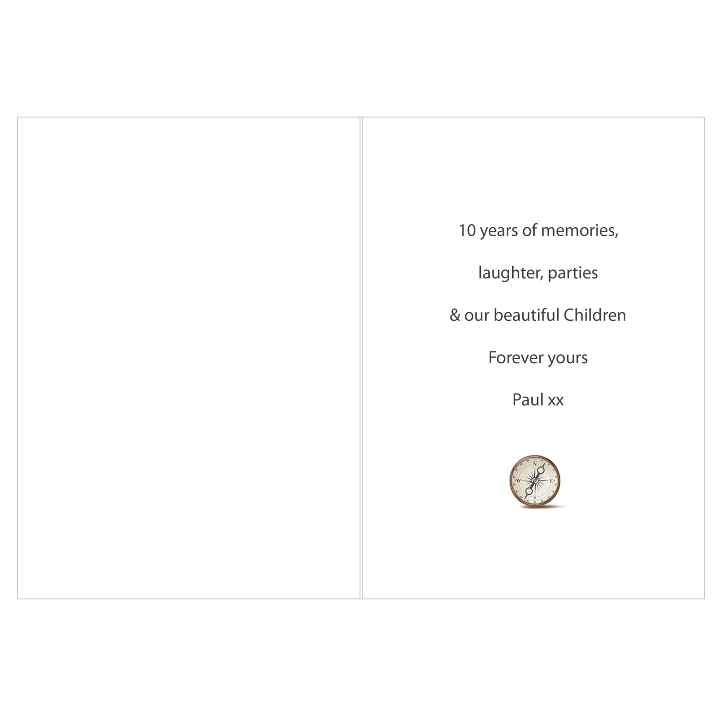 Personalised Present Day Map Compass Card - MK&JD Gifts