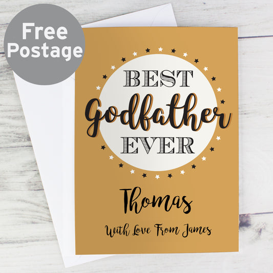 Personalised Best Godfather Card - MK&JD Gifts