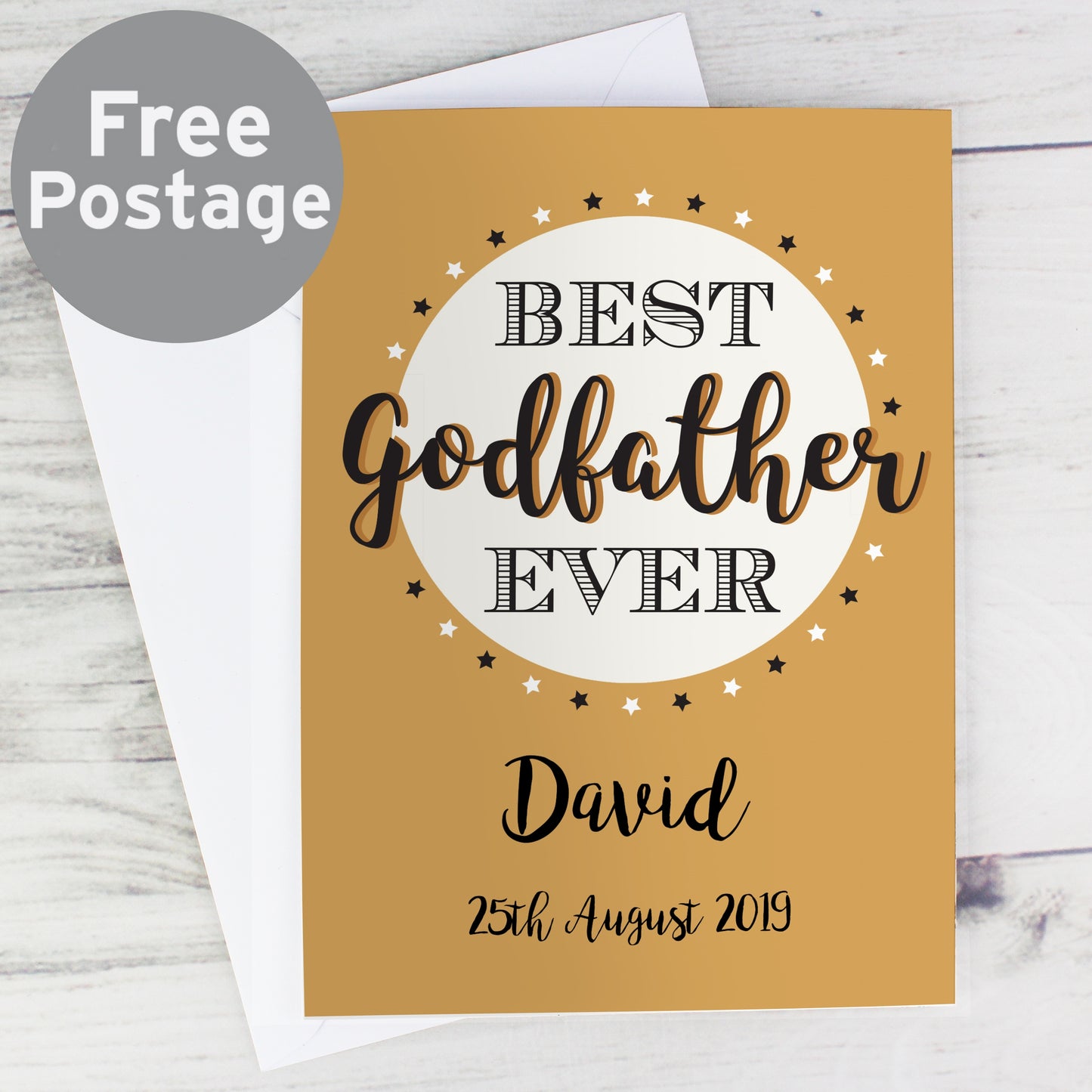 Personalised Best Godfather Card - MK&JD Gifts