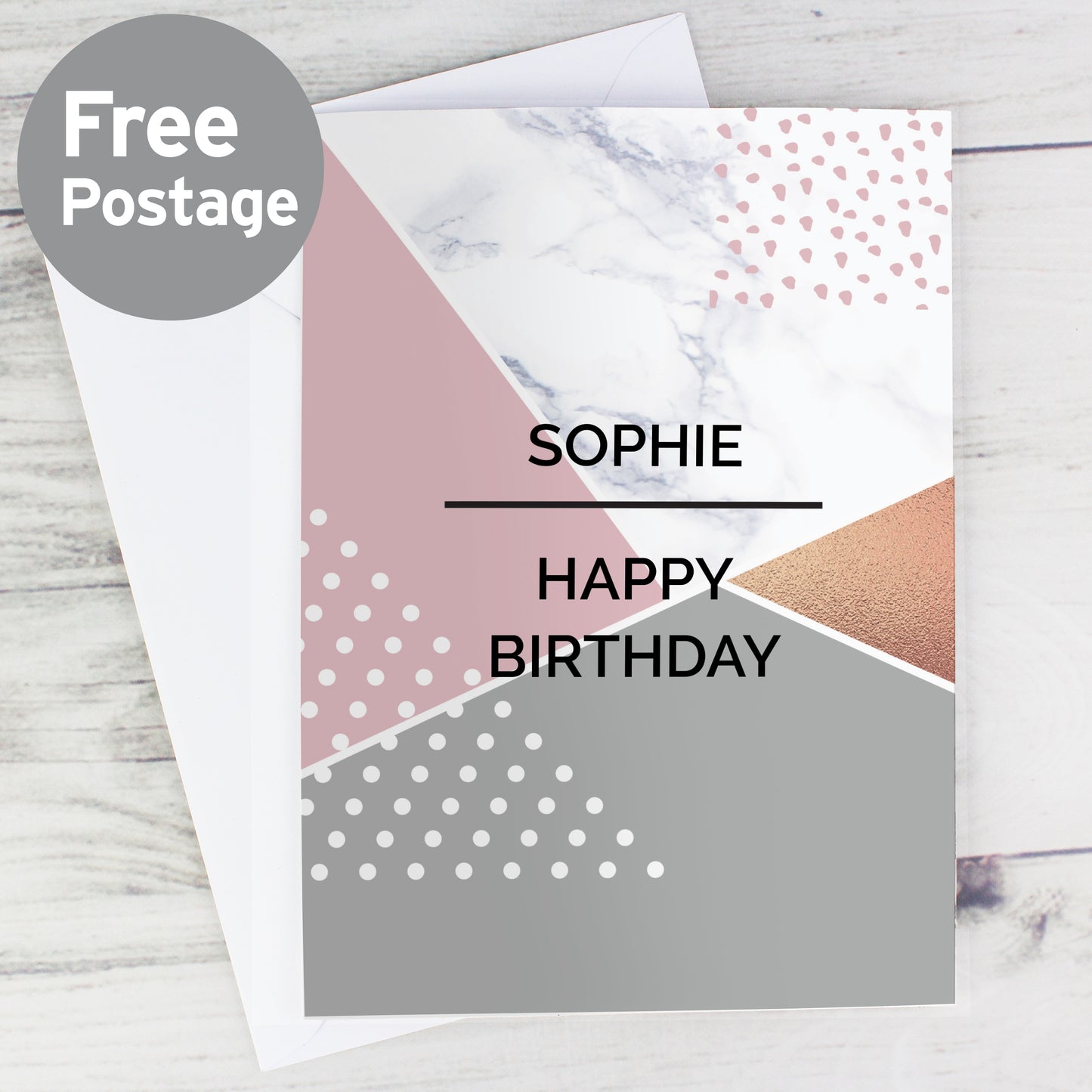 Personalised Geometric Card - MK&JD Gifts