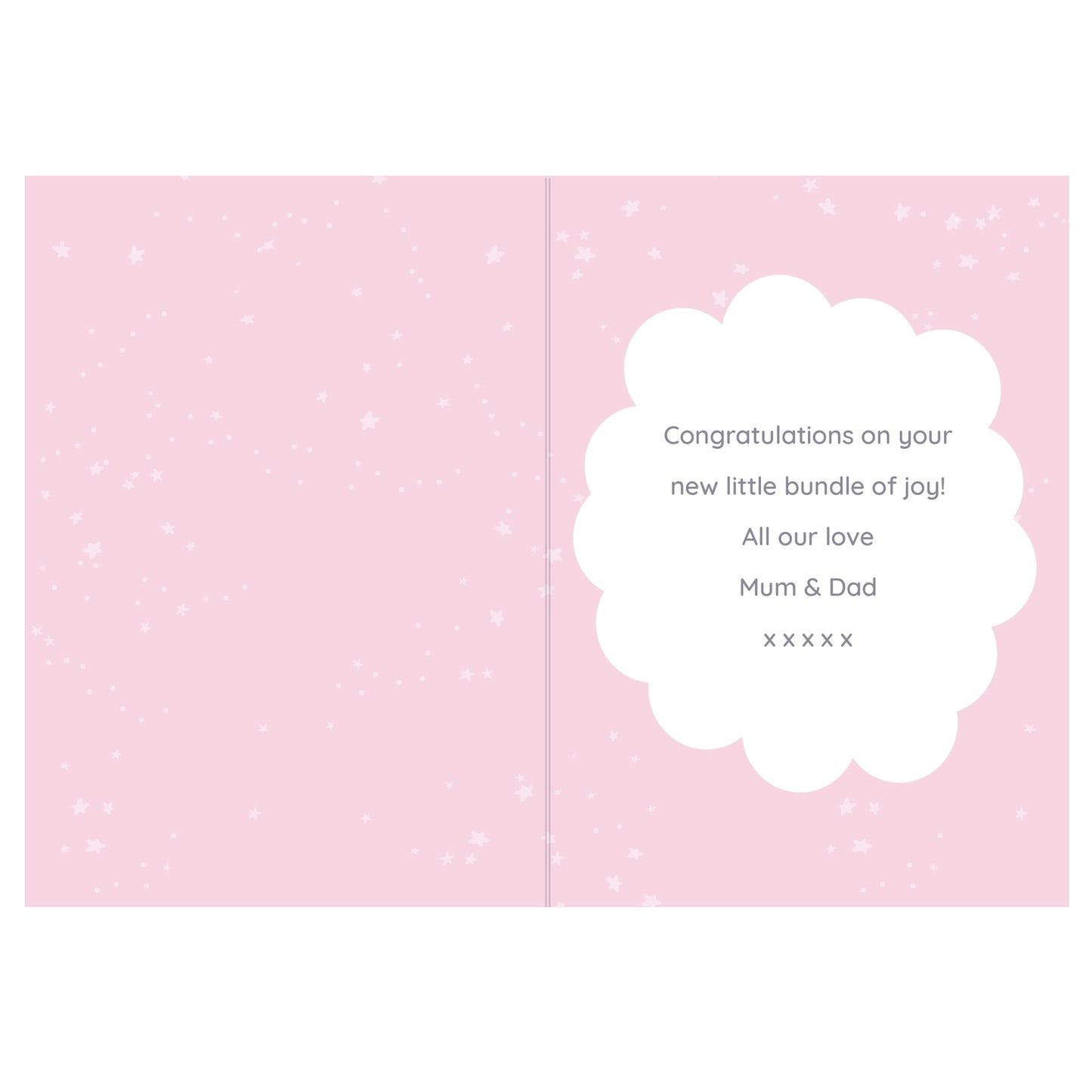 Personalised '10 Little Fingers' Pink Baby Card - MK&JD Gifts