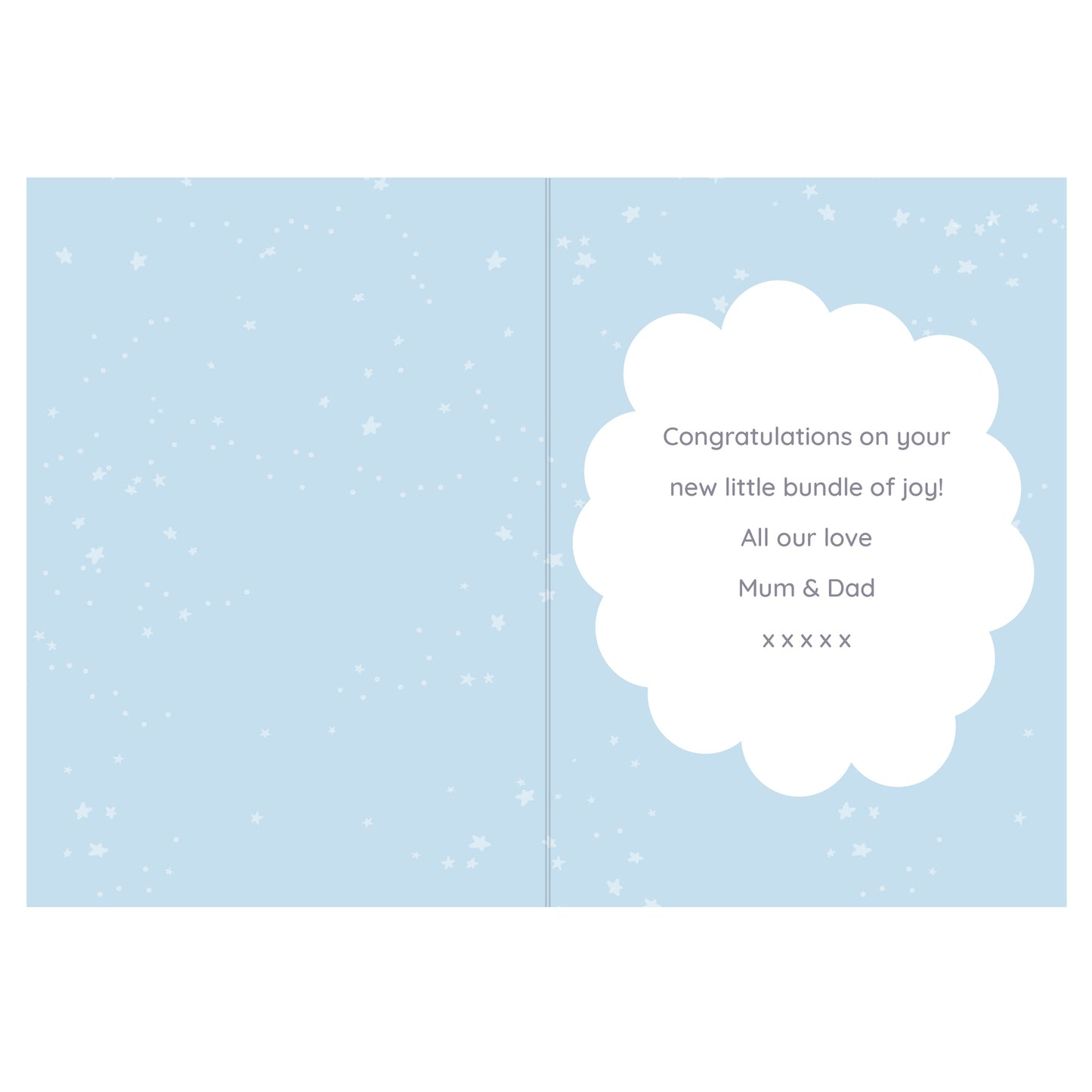 Personalised '10 Little Fingers' Blue Baby Card - MK&JD Gifts
